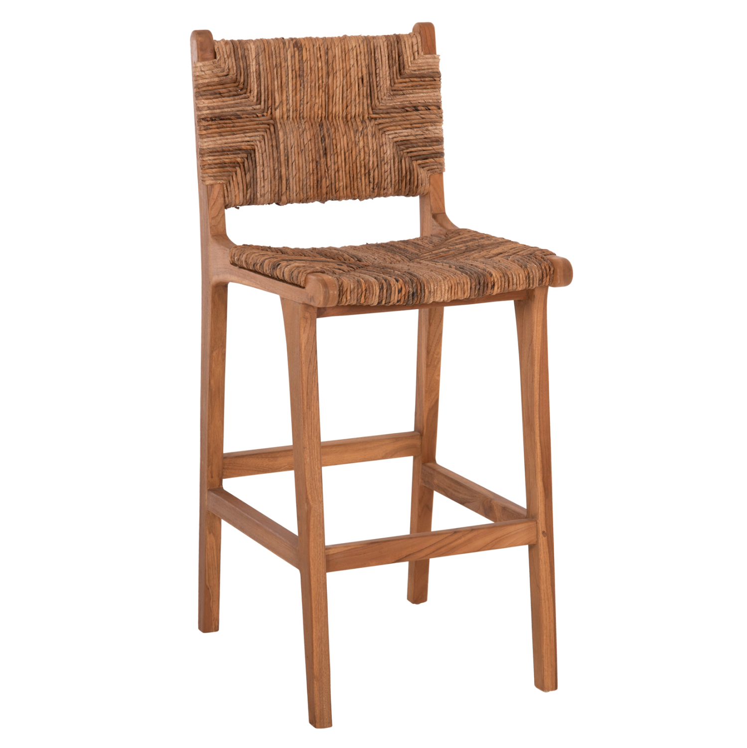 ΣΚΑΜΠΟ ΜΠΑΡ WALTER ΞΥΛO TEAK ΣΕ ΦΥΣΙΚΟ-ΨΑΘΑ 46x55x105Υ εκ. 1