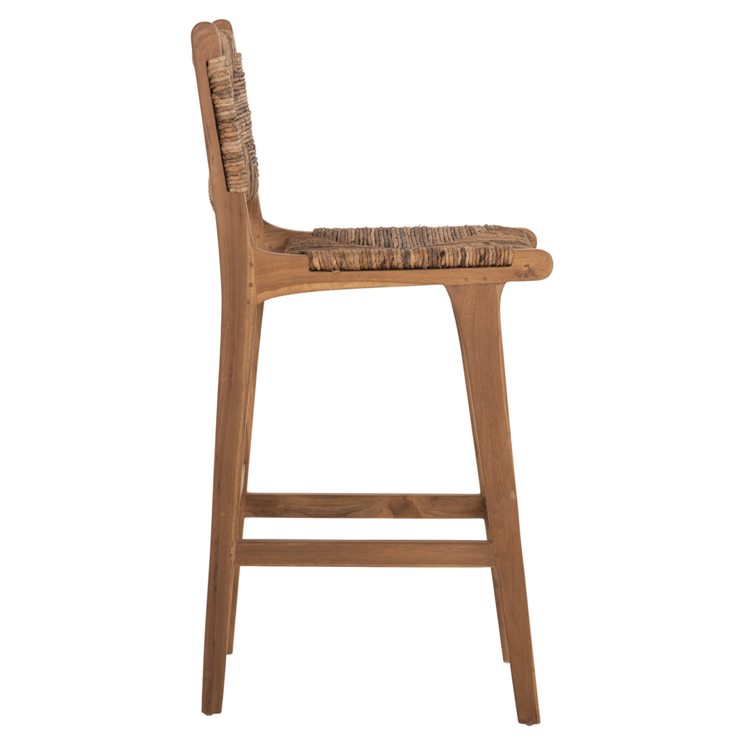 ΣΚΑΜΠΟ ΜΠΑΡ WALTER ΞΥΛO TEAK ΣΕ ΦΥΣΙΚΟ-ΨΑΘΑ 46x55x105Υ εκ. 4