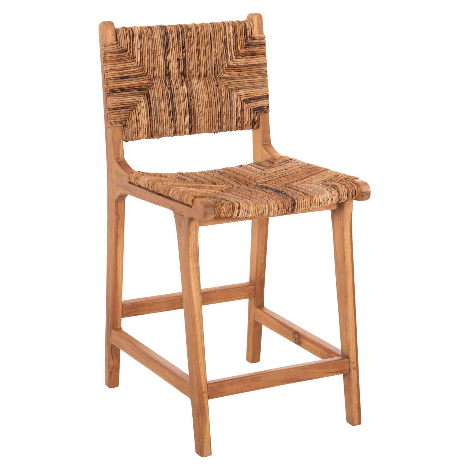 ΣΚΑΜΠΟ ΜΠΑΡ WALTER ΞΥΛO TEAK ΣΕ ΦΥΣΙΚΟ-ΨΑΘΑ 46x55x96Υεκ. 1