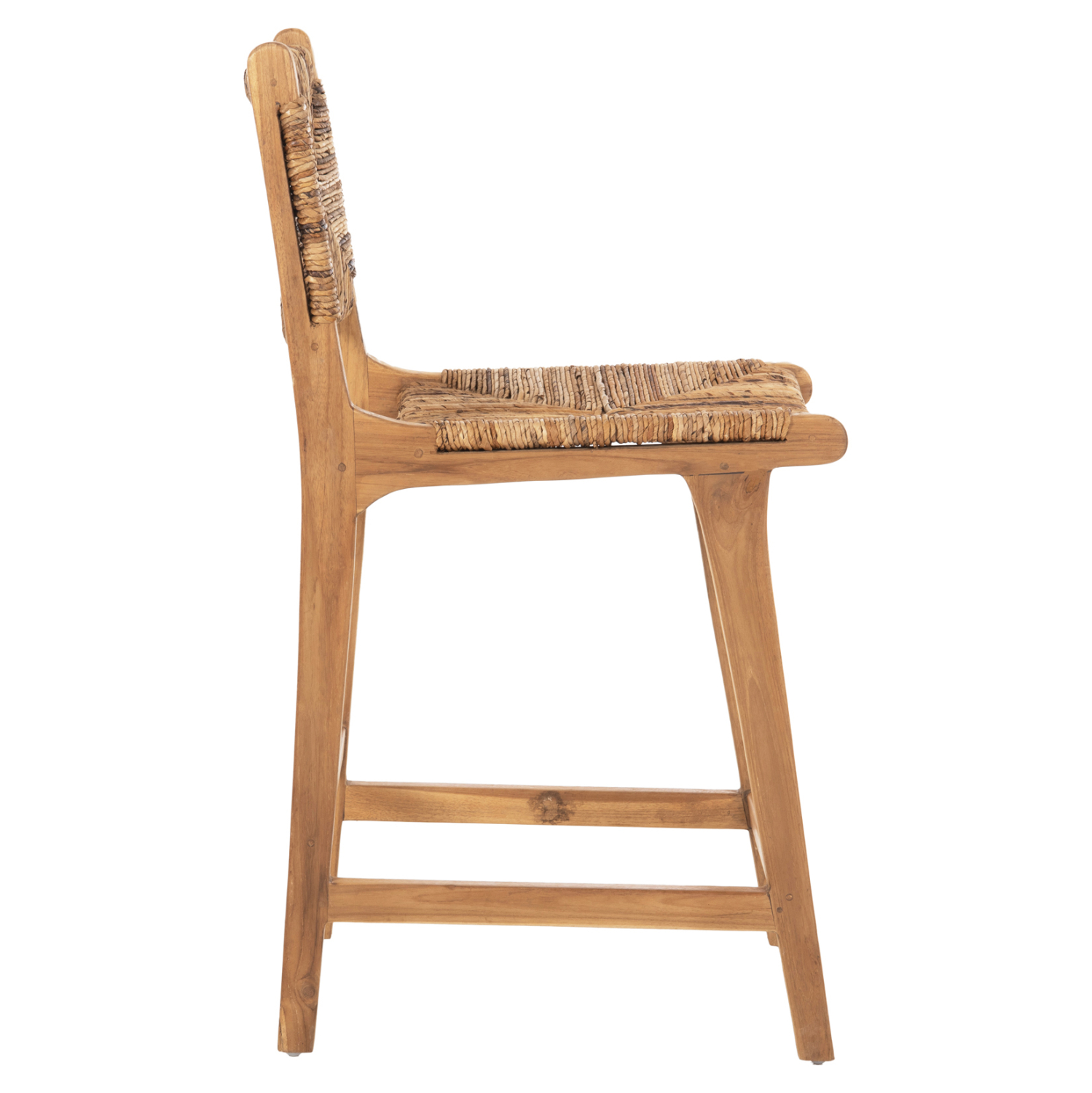 ΣΚΑΜΠΟ ΜΠΑΡ WALTER ΞΥΛO TEAK ΣΕ ΦΥΣΙΚΟ-ΨΑΘΑ 46x55x96Υεκ. 4