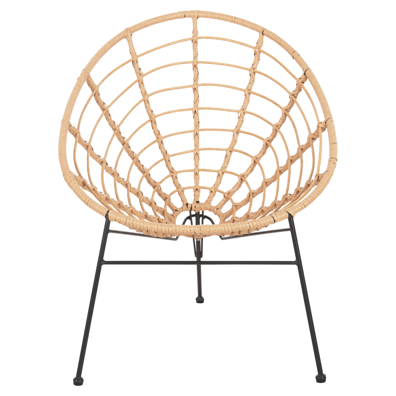 ΠΟΛΥΘΡΟΝΑ ΤΥΠΟΥ ΦΩΛΙΑ ΜΕΤΑΛΛΙΚΗ ALLEGRA HM5458.11 ΜΕ WICKER ΜΠΕΖ 73x78x88Υεκ. 3