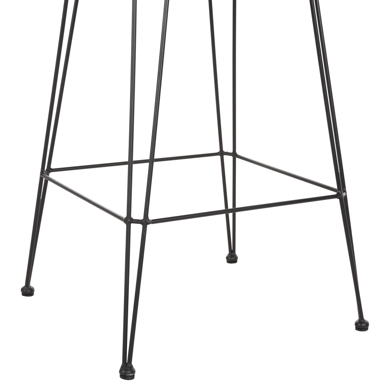 ΣΚΑΜΠΟ ΜΕΣ.ΥΨΟΥΣ ALLEGRA HM5643.11 ΜΕΤΑΛΛΟ&amp;ΜΑΞΙΛΑΡΙ ΜΑΥΡΟ-WICKER ΜΠΕΖ 50x55x103Υεκ. 9