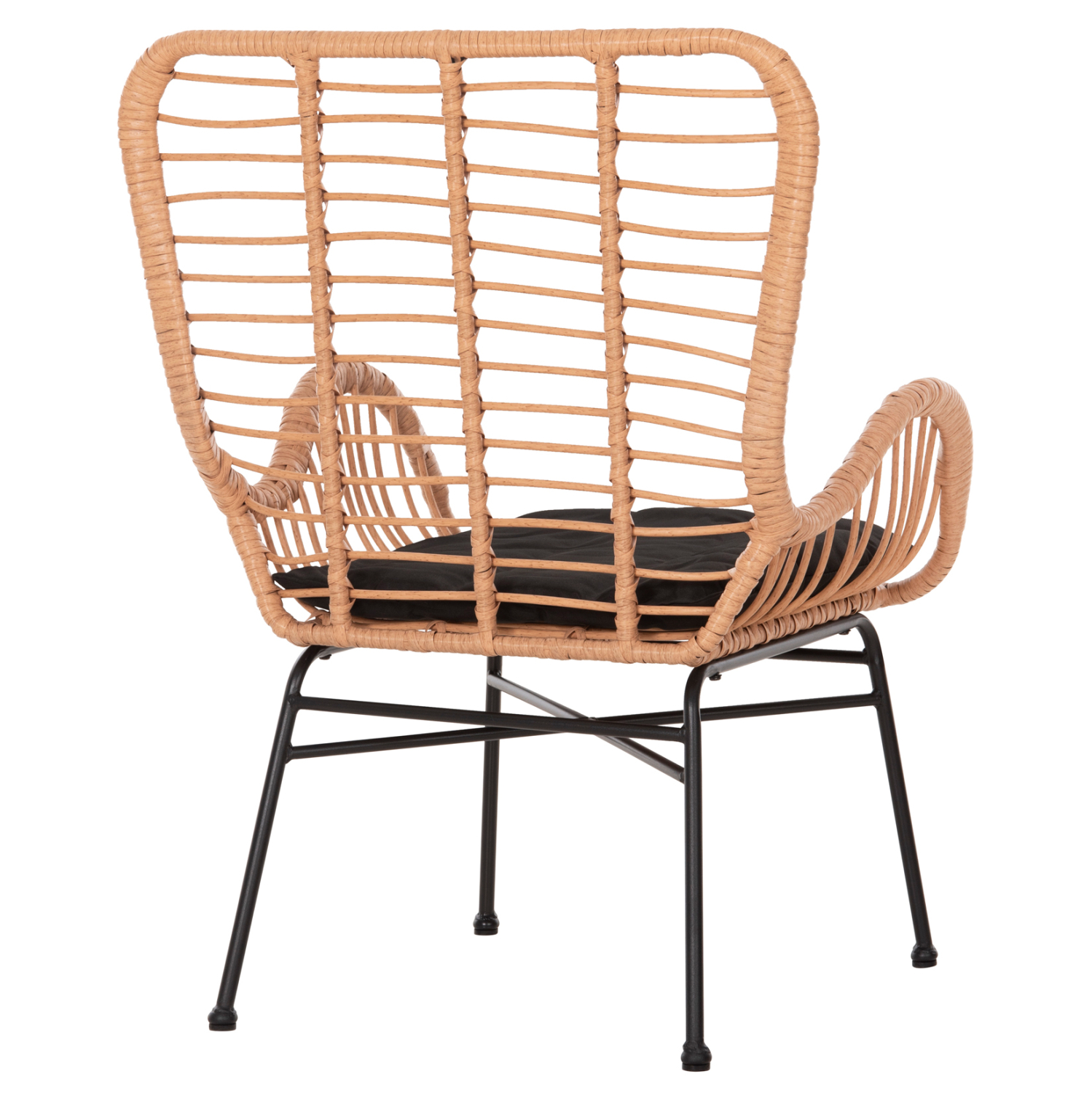 ΠΟΛΥΘΡΟΝΑ ΣΤΥΛ ΜΠΕΡΖΕΡΑΣ ALLEGRA HM5704.11 P.E.RATTAN ΜΠΕΖ-ΜΑΥΡΟ ΜΕΤΑΛΛΟ 66x59x90Υεκ. 5
