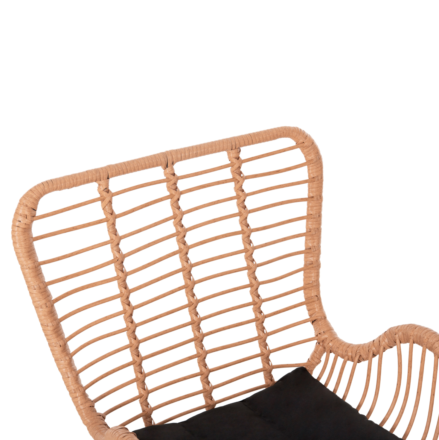 ΠΟΛΥΘΡΟΝΑ ΣΤΥΛ ΜΠΕΡΖΕΡΑΣ ALLEGRA HM5704.11 P.E.RATTAN ΜΠΕΖ-ΜΑΥΡΟ ΜΕΤΑΛΛΟ 66x59x90Υεκ. 7