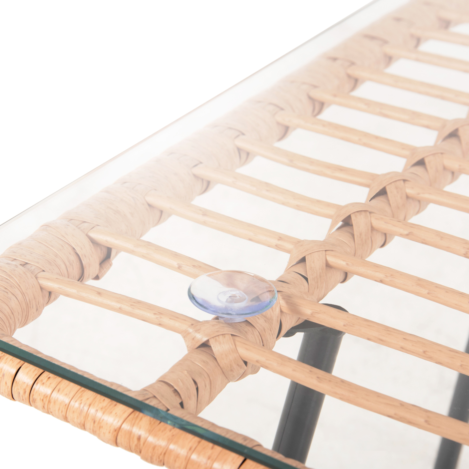 ΤΡΑΠΕΖΑΚΙ GERRY ΜΕ WICKER ΜΠΕΖ-ΜΑΥΡΟ ΜΕΤΑΛ.ΣΚΕΛΕΤΟ 50x50x47,5Υεκ. 5