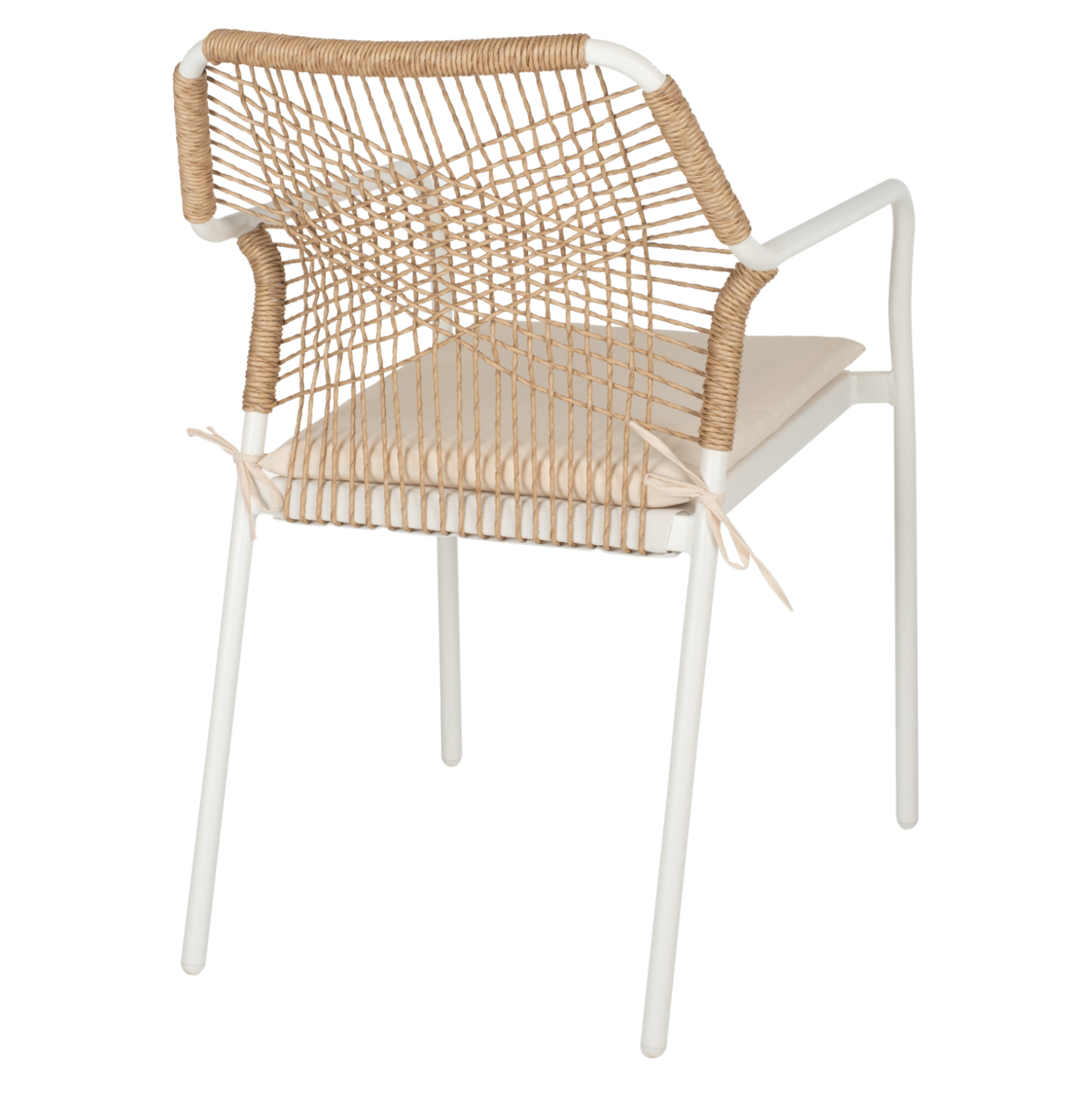ΠΟΛΥΘΡΟΝΑ ΑΛΟΥΜΙΝΙΟΥ TROTTER ΛΕΥΚΟΣ ΣΚΕΛΕΤΟΣ ΜΕ WICKER ΜΠΕΖ &amp; ΕΚΡΟΥ ΜΑΞΙΛΑΡΙ 5