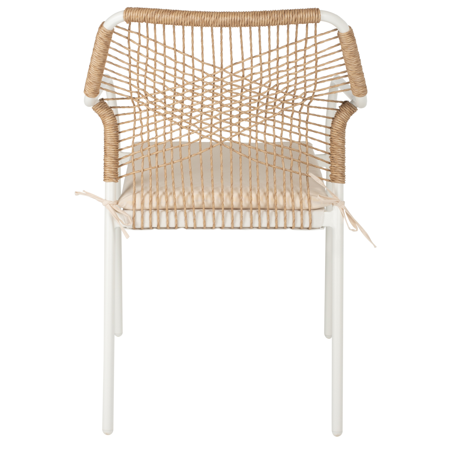 ΠΟΛΥΘΡΟΝΑ ΑΛΟΥΜΙΝΙΟΥ TROTTER ΛΕΥΚΟΣ ΣΚΕΛΕΤΟΣ ΜΕ WICKER ΜΠΕΖ &amp; ΕΚΡΟΥ ΜΑΞΙΛΑΡΙ 6