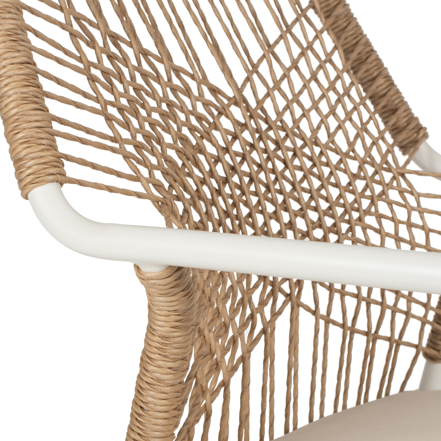 ΠΟΛΥΘΡΟΝΑ ΑΛΟΥΜΙΝΙΟΥ TROTTER ΛΕΥΚΟΣ ΣΚΕΛΕΤΟΣ ΜΕ WICKER ΜΠΕΖ &amp; ΕΚΡΟΥ ΜΑΞΙΛΑΡΙ 8