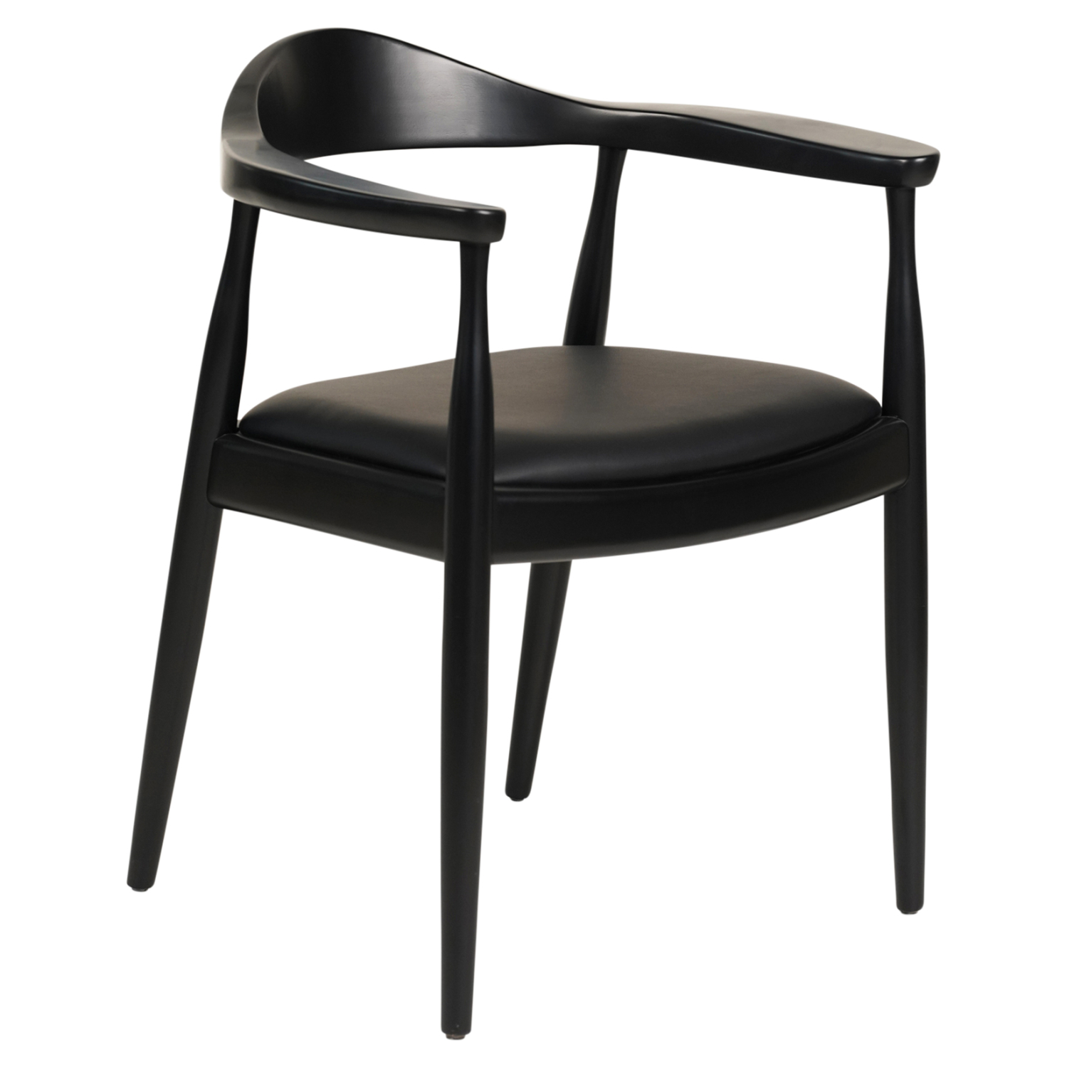 ΠΟΛΥΘΡΟΝΑ ΤΡΑΠΕΖΑΡΙΑΣ ADOR RUBBERWOOD ΚΑΙ PU-ΜΑΥΡΟ 62x54x76,5Υεκ 1