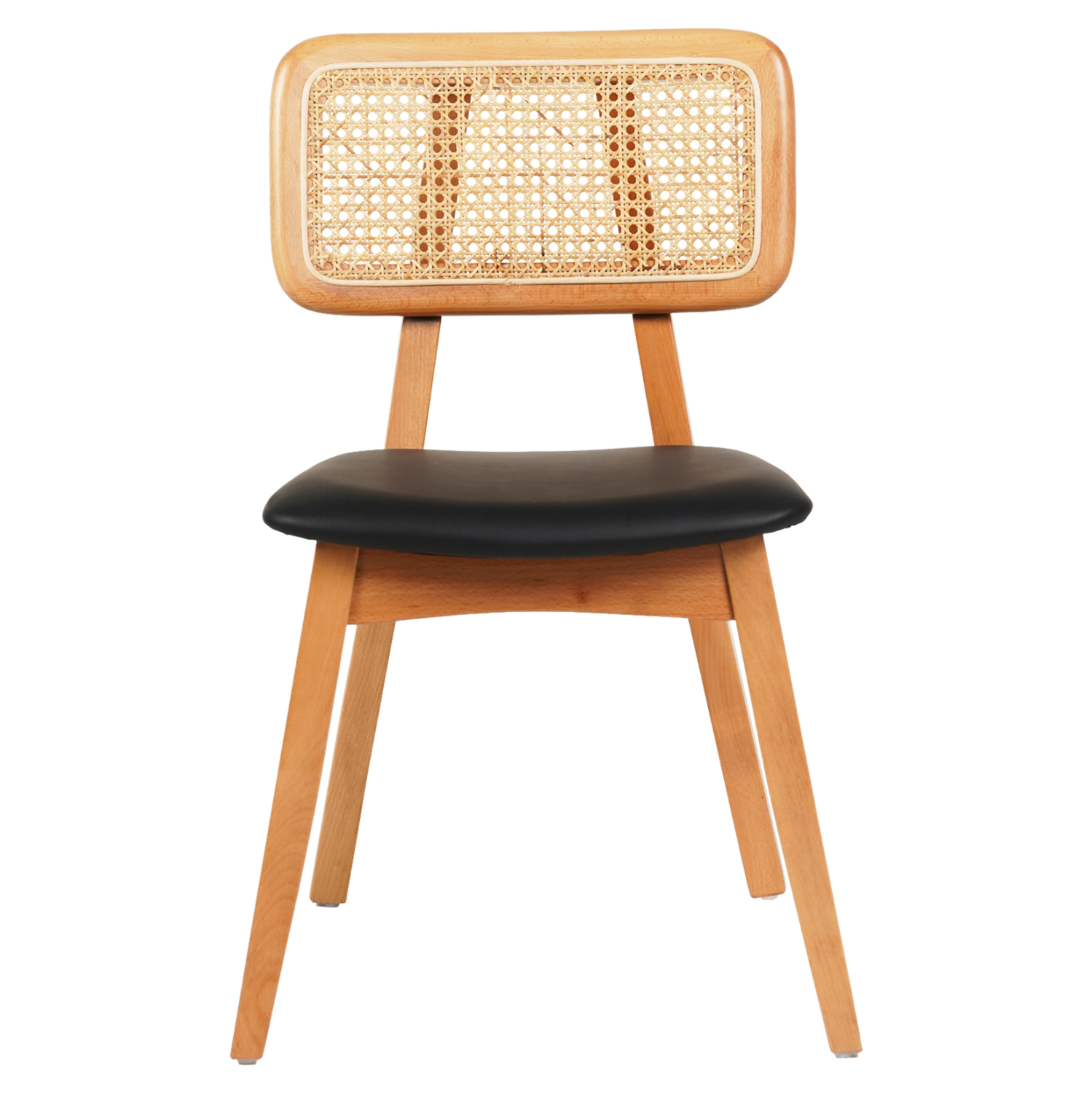 KΑΡΕΚΛΑ ΤΡΑΠΕΖΑΡΙΑΣ LUFFY ΞΥΛΟ ΟΞΙΑΣ ΦΥΣΙΚΟ-ΜΑΥΡΟ PU 47x60x80Υεκ. 3