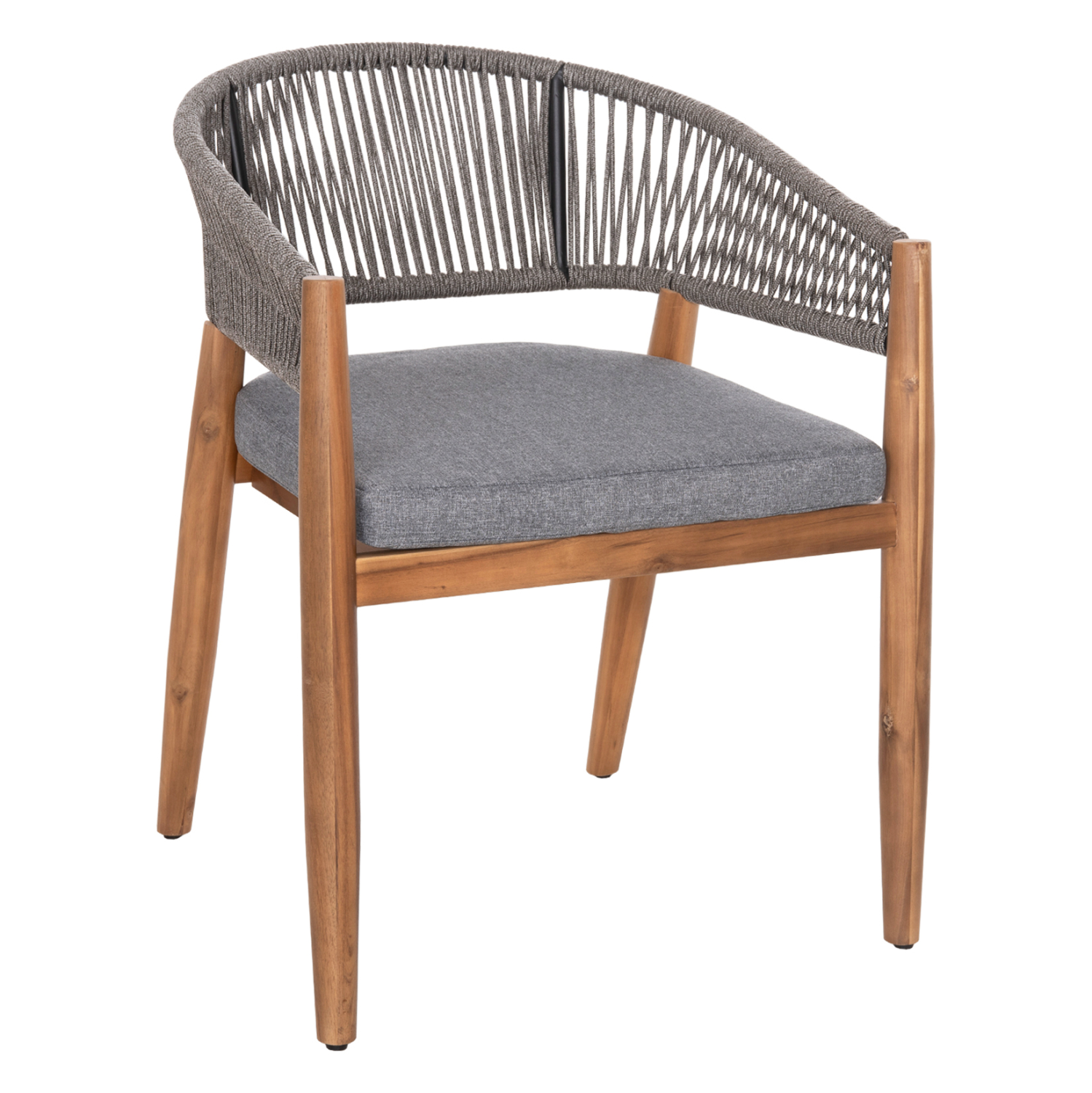 ΠΟΛΥΘΡΟΝΑ NAVAN ΞΥΛΟ ΑΚΑΚΙΑΣ ΦΥΣΙΚΟ-ΣΧΟΙΝΙ NYLON ΓΚΡΙ 59x58x76Υεκ. 1