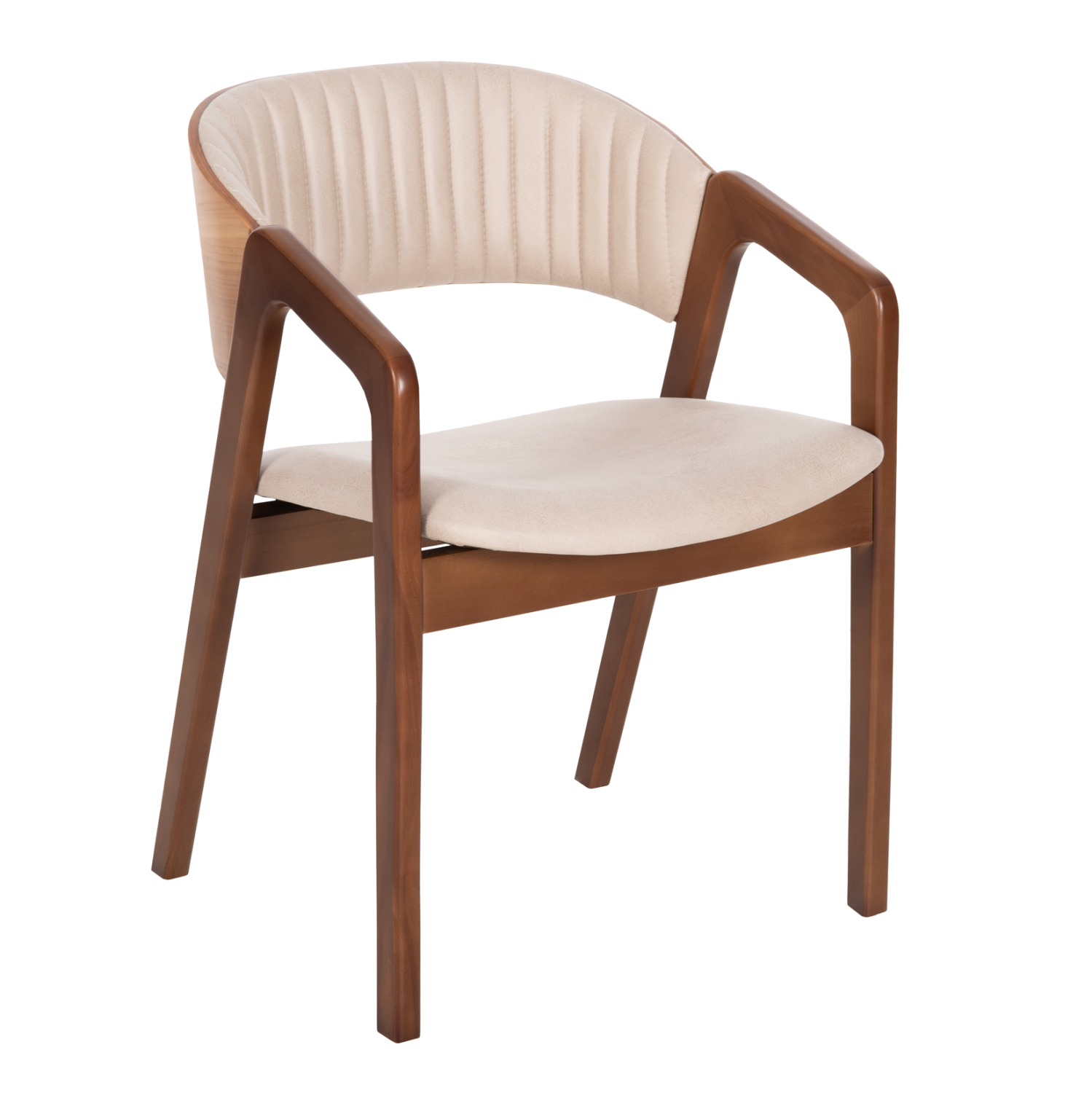 ΠΟΛΥΘΡΟΝΑ DANISH PLUS ΞΥΛΟ ΚΑΡΥΔΙΑΣ-ΥΦΑΣΜΑ ΣΕ ΕΚΡΟΥ 57x59x79Υεκ. 1