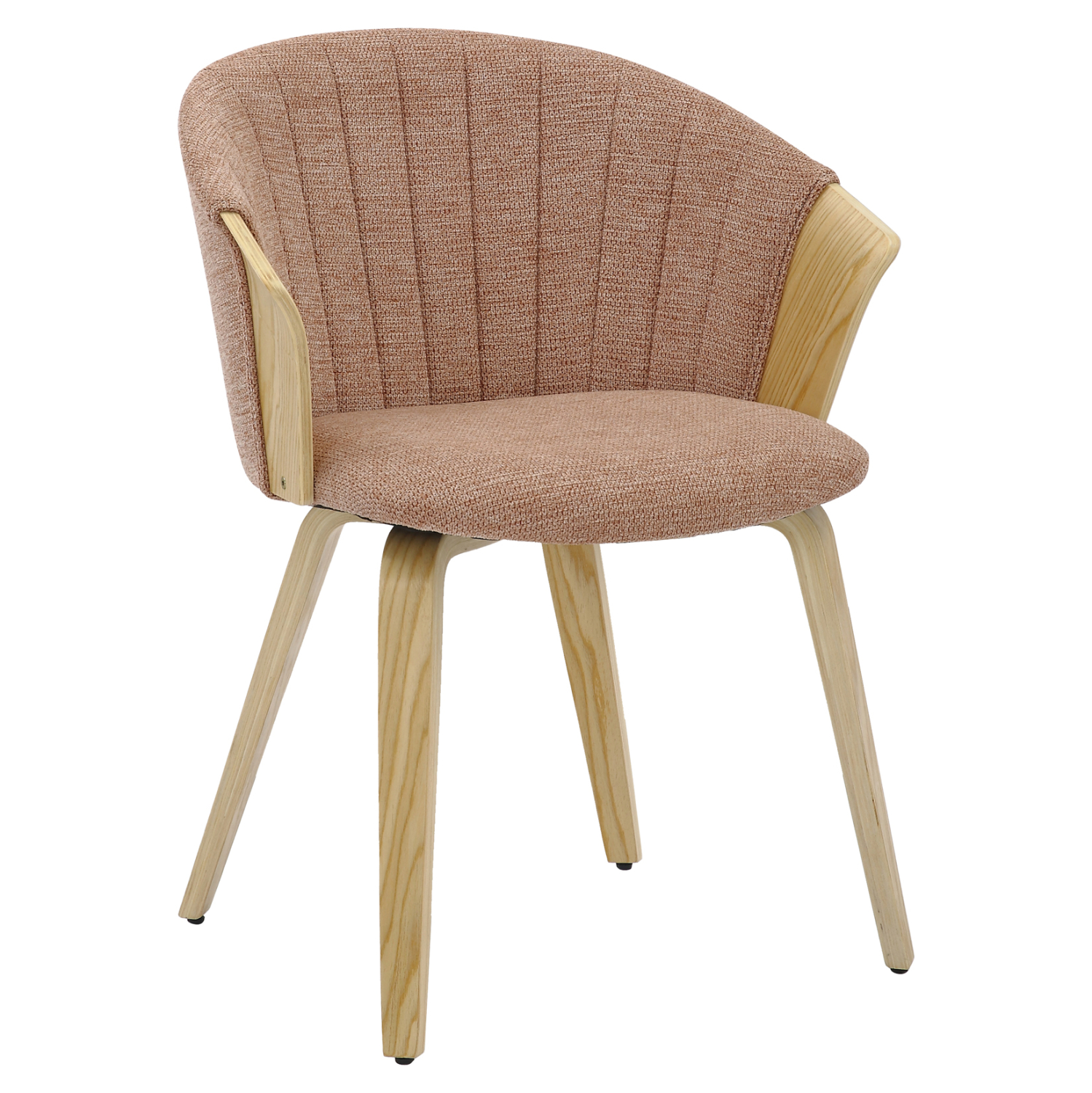 ΚΑΡΕΚΛΑ ΤΡΑΠΕΖΑΡΙΑΣ JESPER ΣΚΕΛΕΤΟΣ Κ.Π. ΟΑΚ-ΚΑΦΕΚΟΚΚΙΝΟ ΥΦΑΣΜΑ 61x54x74Υεκ 1