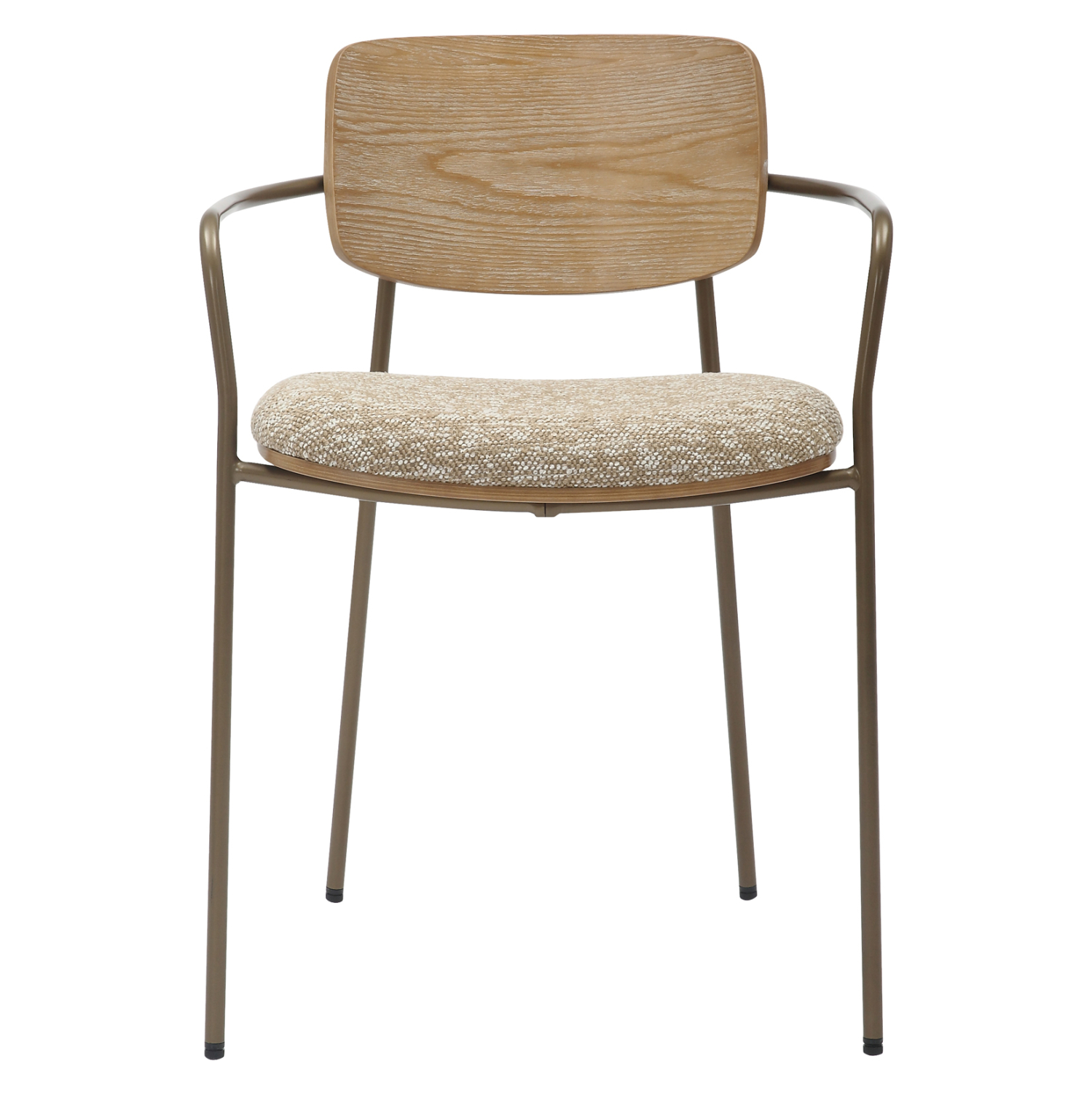 ΚΑΡΕΚΛΑ ΤΡΑΠΕΖΑΡΙΑΣ VIKKI ΜΕΤΑΛΛΟ-ΞΥΛΟ-ΜΠΕΖ ΥΦΑΣΜΑ 54x54x75,5Υεκ. 3