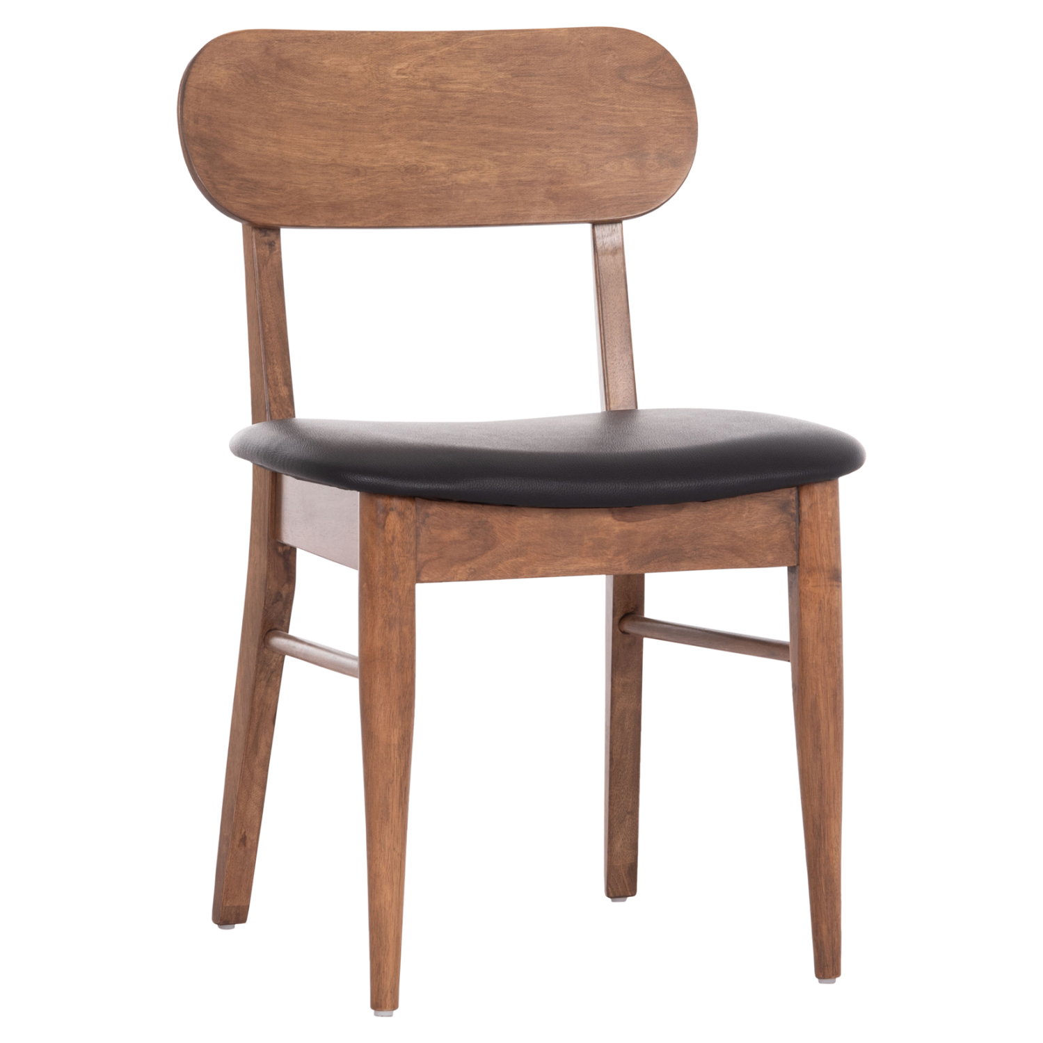 KΑΡΕΚΛΑ ΤΡΑΠΕΖΑΡΙΑΣ SEKOR ΚΑΡΥΔΙ RUBBERWOOD-ΜΑΥΡΟ PU 51x48x79Υεκ 1
