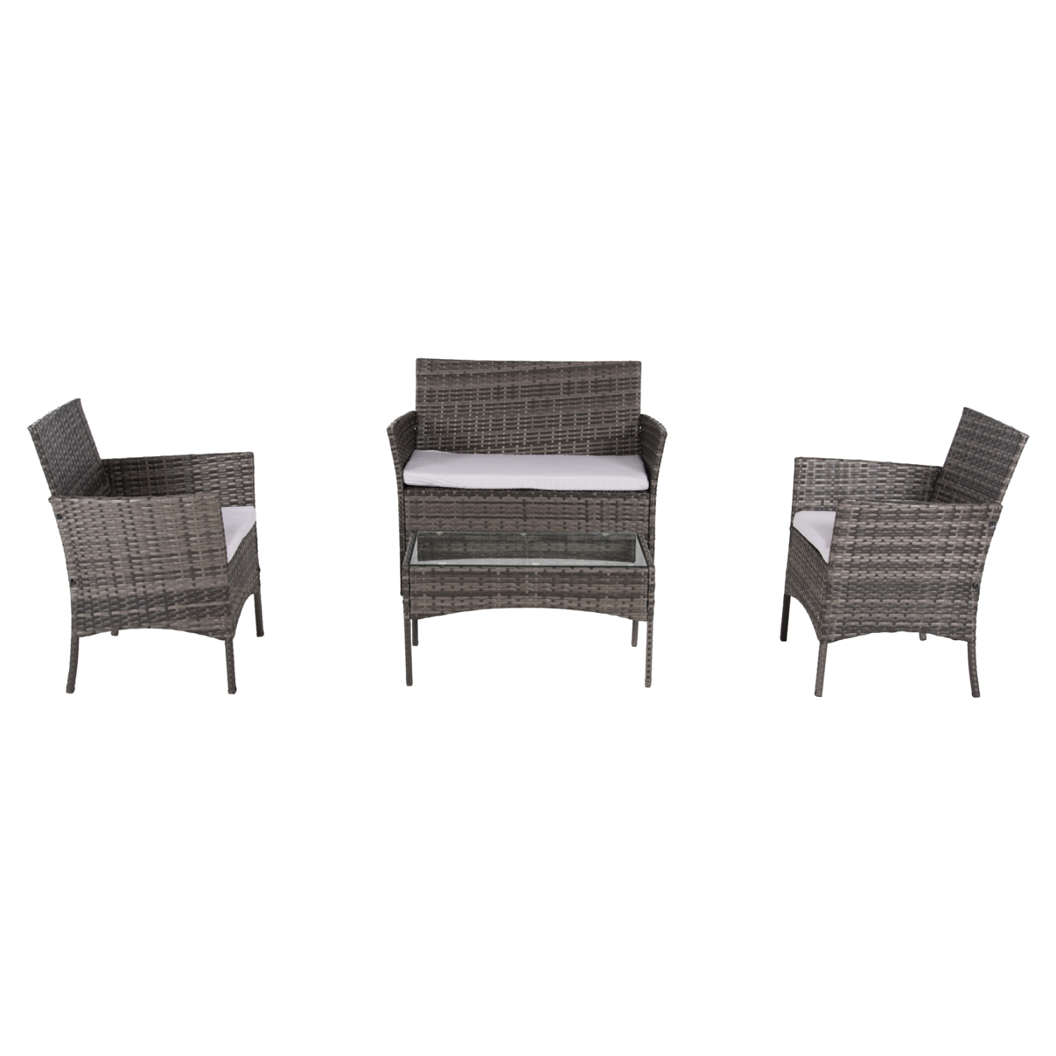ΣΕΤ ΣΑΛΟΝΙ 4ΤΜΧ STASIA HM6089.02 ΣΥΝΘ.RATTAN ΓΚΡΙ-ΜΠΕΖ ΜΑΞΙΛΑΡΙΑ 5