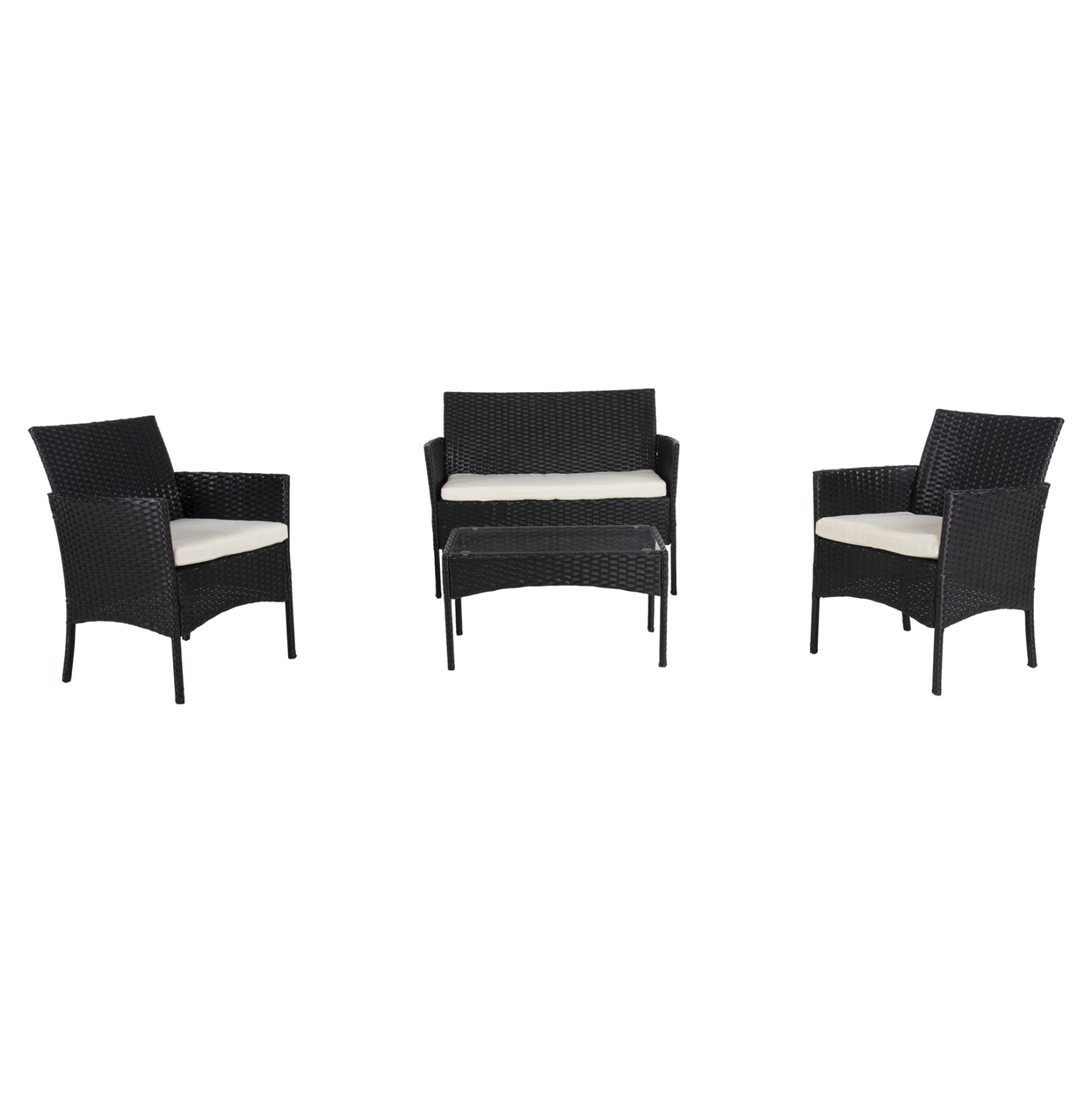 ΣΕΤ ΣΑΛΟΝΙ 4ΤΜΧ STASIA HM6089.04 ΣΥΝΘ.RATTAN ΜΑΥΡΟ-ΜΠΕΖ ΜΑΞΙΛΑΡΙΑ 6