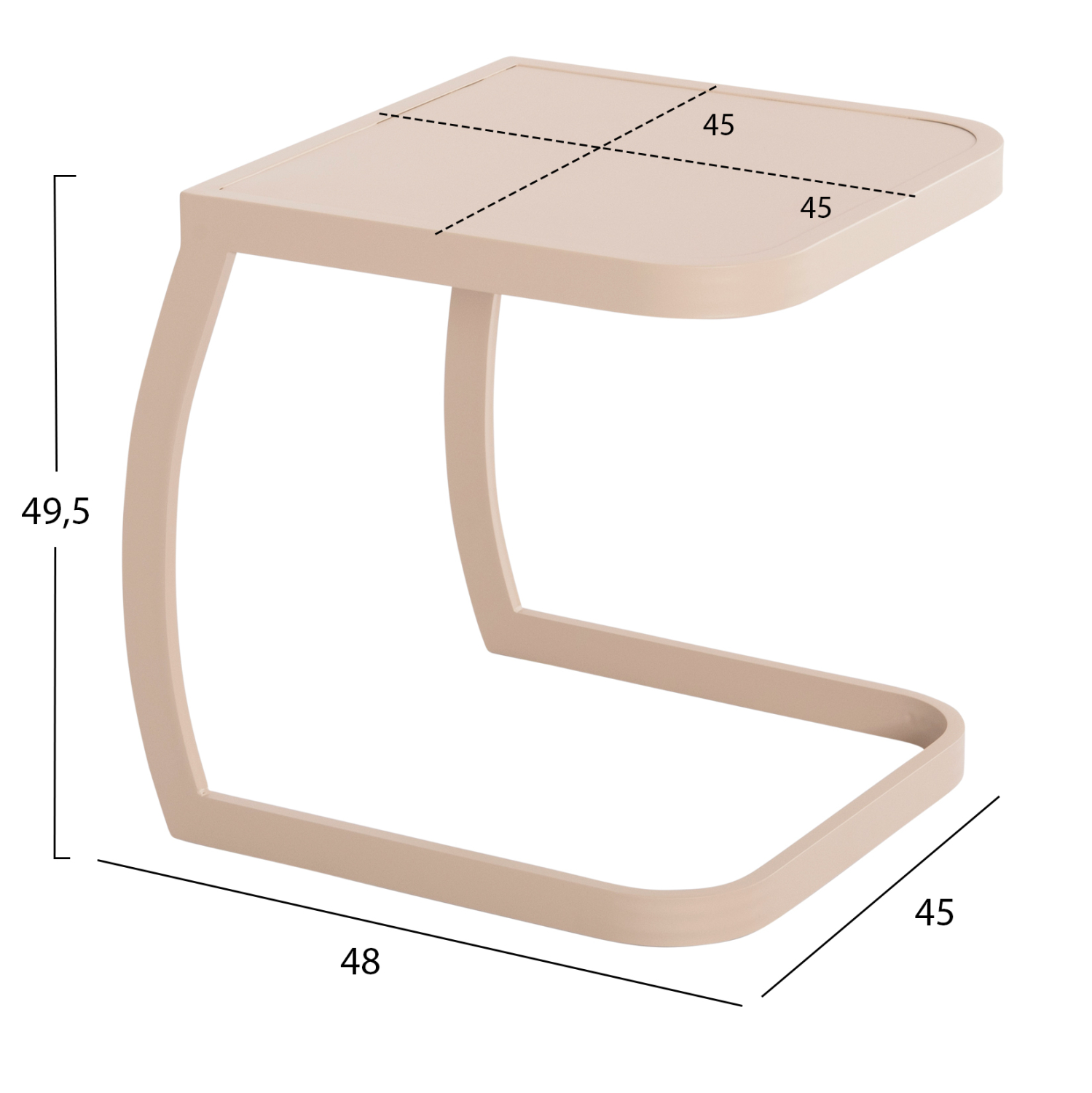 ΒΟΗΘΗΤΙΚΟ ΤΡΑΠΕΖΙ ΞΑΠΛΩΣΤΡΑΣ RICKON ΑΛΟΥΜΙΝΙΟ ΣΕ ΣΑΜΠΑΝΙ 45x48x49,5Υεκ 2