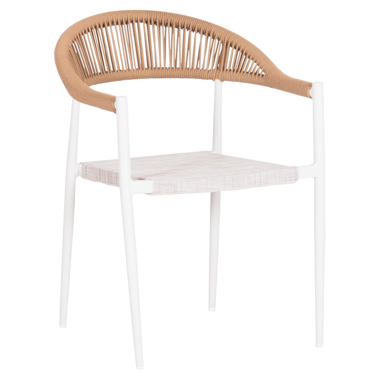 ΠΟΛΥΘΡΟΝΑ BERG HM6284.01 ΑΛΟΥΜΙΝΙΟ &amp; TEXTILENE ΛΕΥΚΟ--P.E.TWISTED RATTAN 55x56x79Υεκ 1