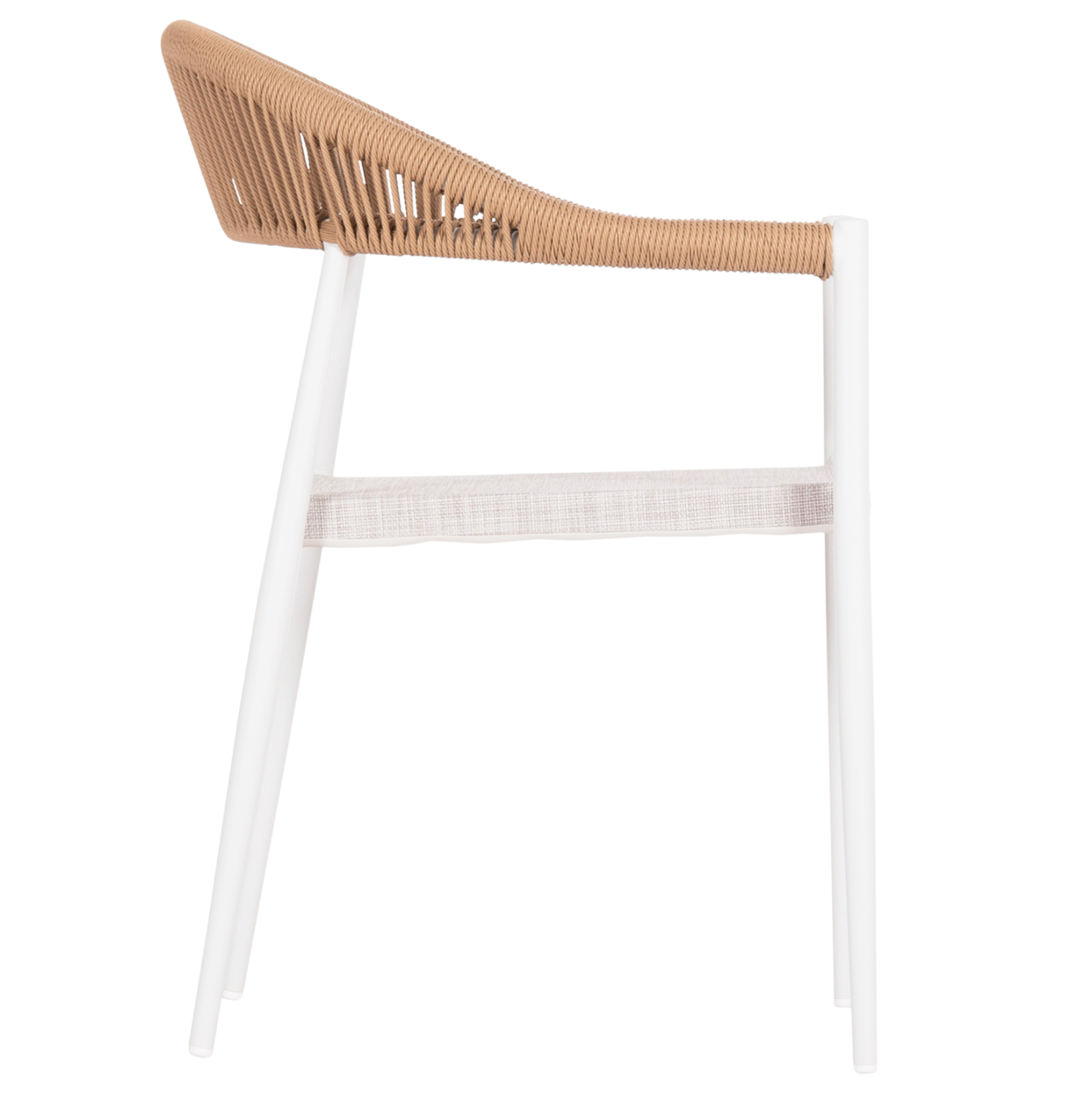 ΠΟΛΥΘΡΟΝΑ BERG HM6284.01 ΑΛΟΥΜΙΝΙΟ &amp; TEXTILENE ΛΕΥΚΟ--P.E.TWISTED RATTAN 55x56x79Υεκ 4