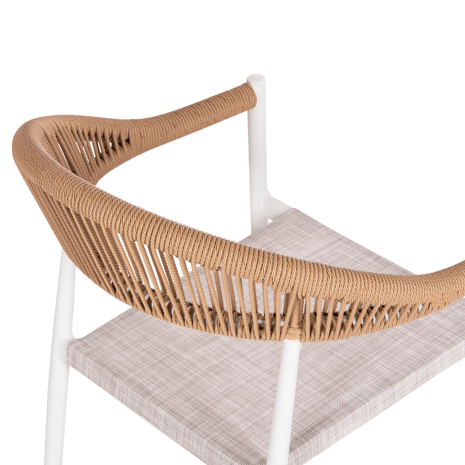 ΠΟΛΥΘΡΟΝΑ BERG HM6284.01 ΑΛΟΥΜΙΝΙΟ &amp; TEXTILENE ΛΕΥΚΟ--P.E.TWISTED RATTAN 55x56x79Υεκ 7