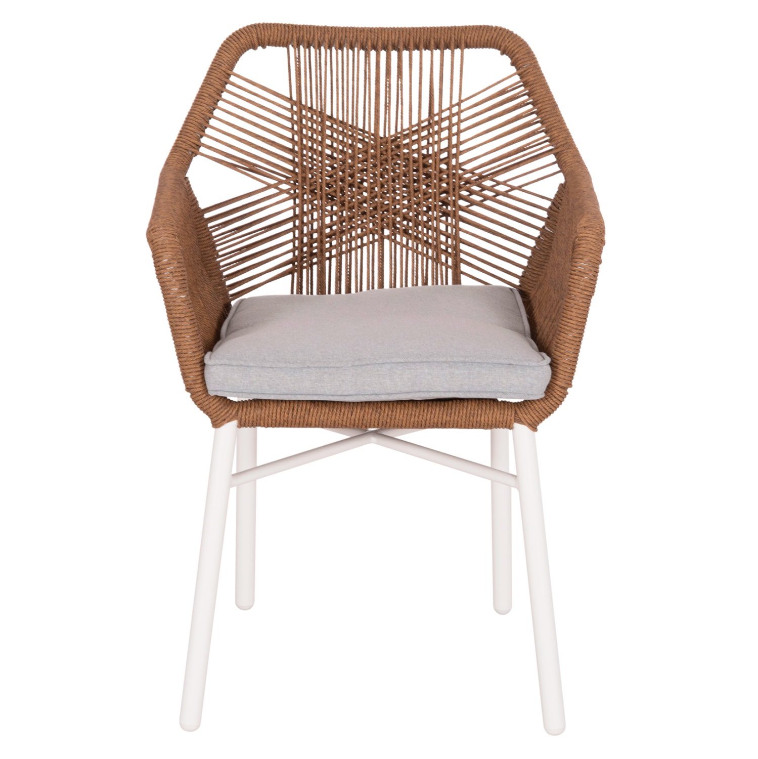ΠΟΛΥΘΡΟΝΑ TOPIN ΑΛΟΥΜΙΝΙΟ ΛΕΥΚΟ-P.E. RATTAN ΜΠΕΖ 59x63x81Υεκ 3