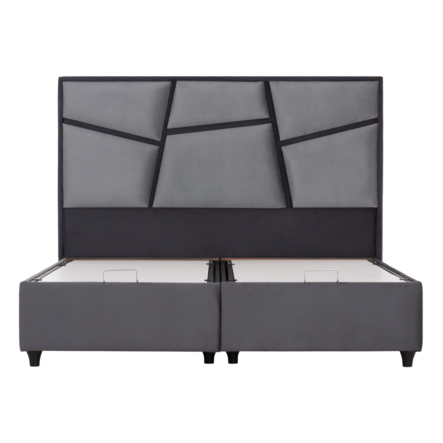 ΚΡEΒΑΤΙ ΜΕ ΑΠΟΘΗΚΕΥΤΙΚΟ ΧΩΡΟ IRIDA ΓΚΡΙ ΒΕΛΟΥΔΟ ΓΙΑ ΣΤΡΩΜΑ 160x200εκ. 4