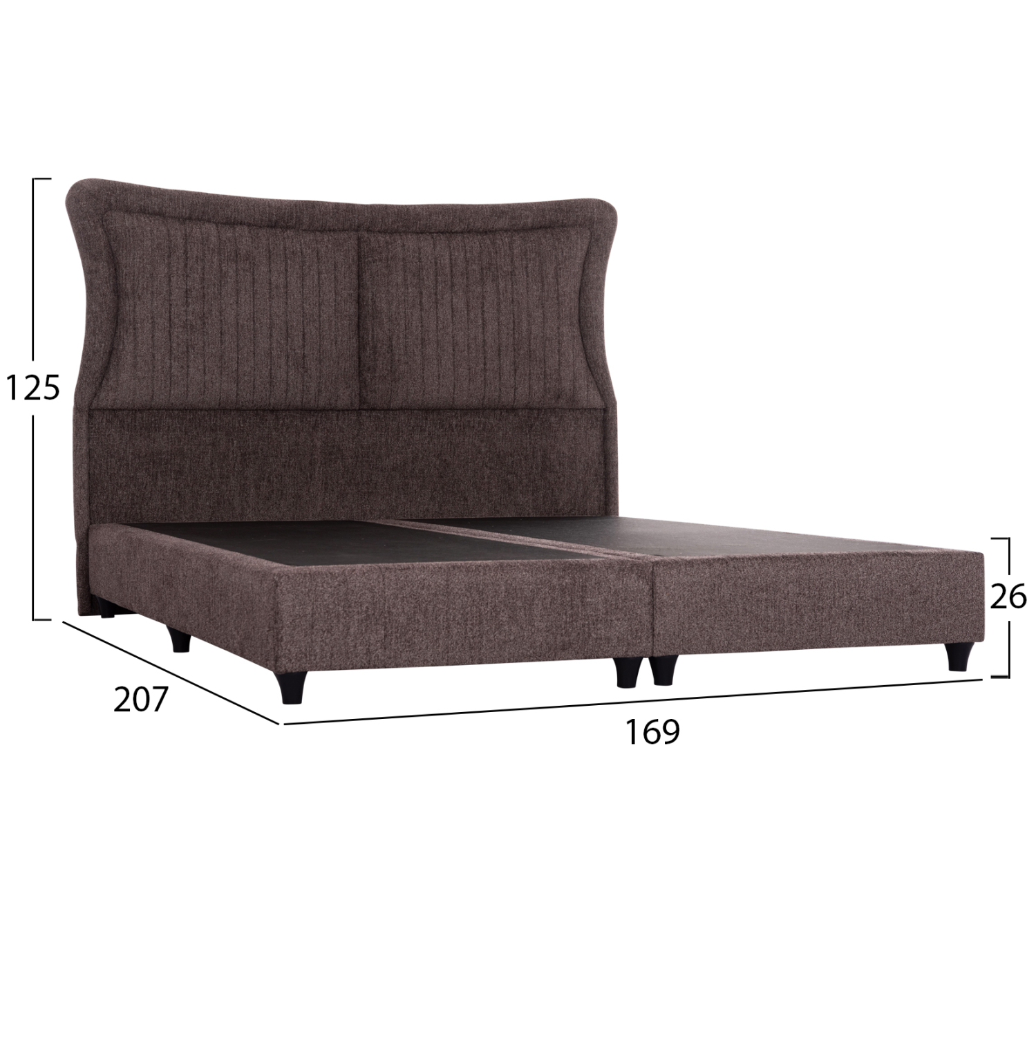 ΚΡEΒΑΤΙ ΔΙΠΛΟ NESTOR ΥΦΑΣΜΑ ΜΠΟΥΚΛΕ ΚΑΦΕ--ΓΙΑ ΣΤΡΩΜΑ 160x200εκ. 3