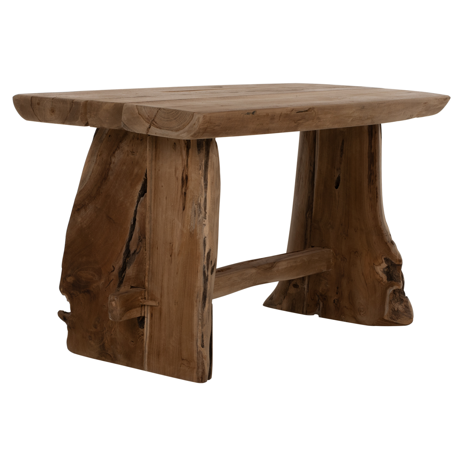 ΠΑΓΚΑΚΙ YEDI ΑΠΟ ΜΑΣΙΦ ΞΥΛΟ TEAK ΦΥΣΙΚΟ 80X40X44Y εκ. 4