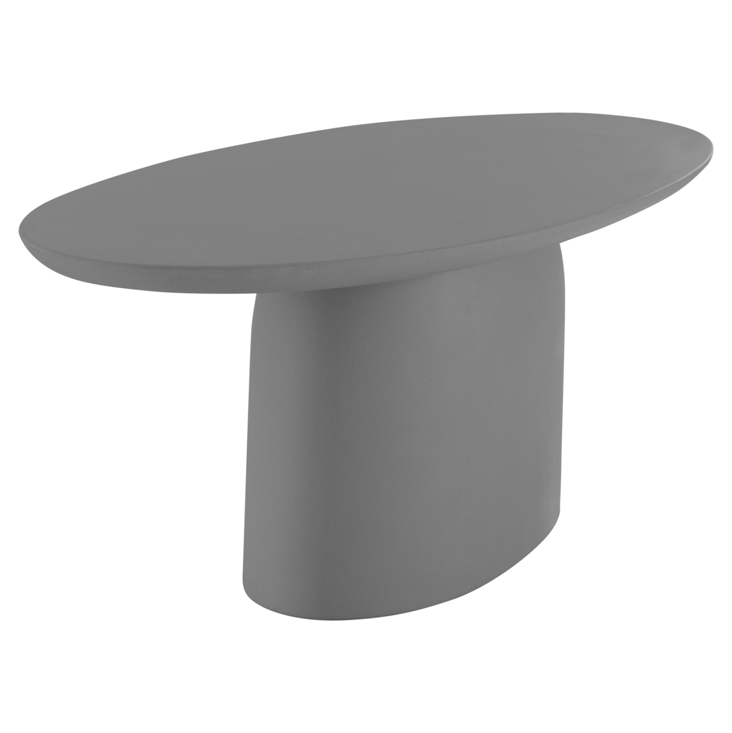 ΤΡΑΠΕΖΙ ΤΡΑΠΕΖΑΡΙΑΣ ΟΒΑΛ BRECCAN ΓΚΡΙ FIBER CEMENT 240x100x75Υεκ. 5