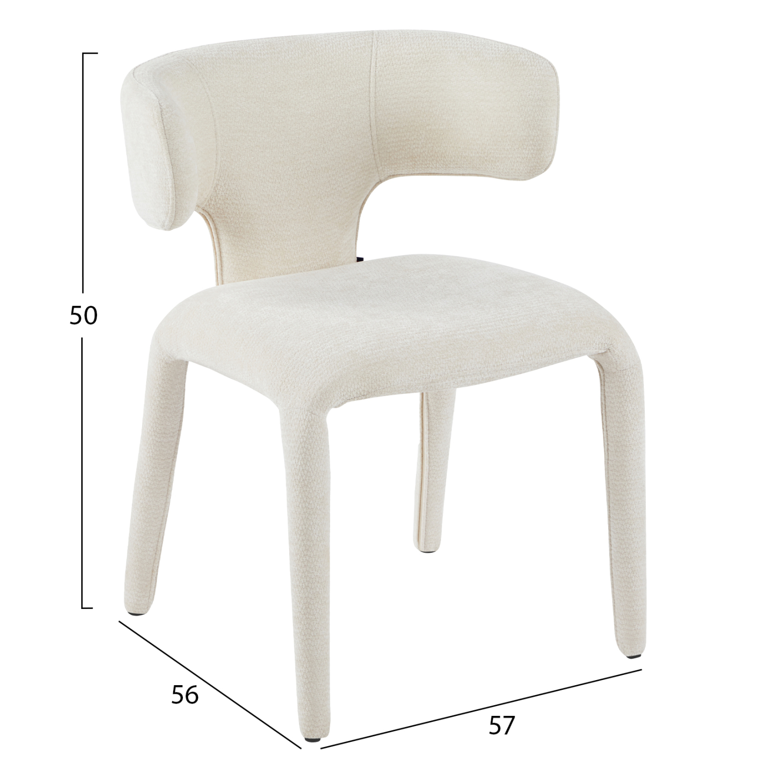 ΠΟΛΥΘΡΟΝΑ ΤΡΑΠΕΖΑΡΙΑΣ BIEN ΕΚΡΟΥ ΥΦΑΣΜΑ 49,5x55,5x76Υεκ. 3