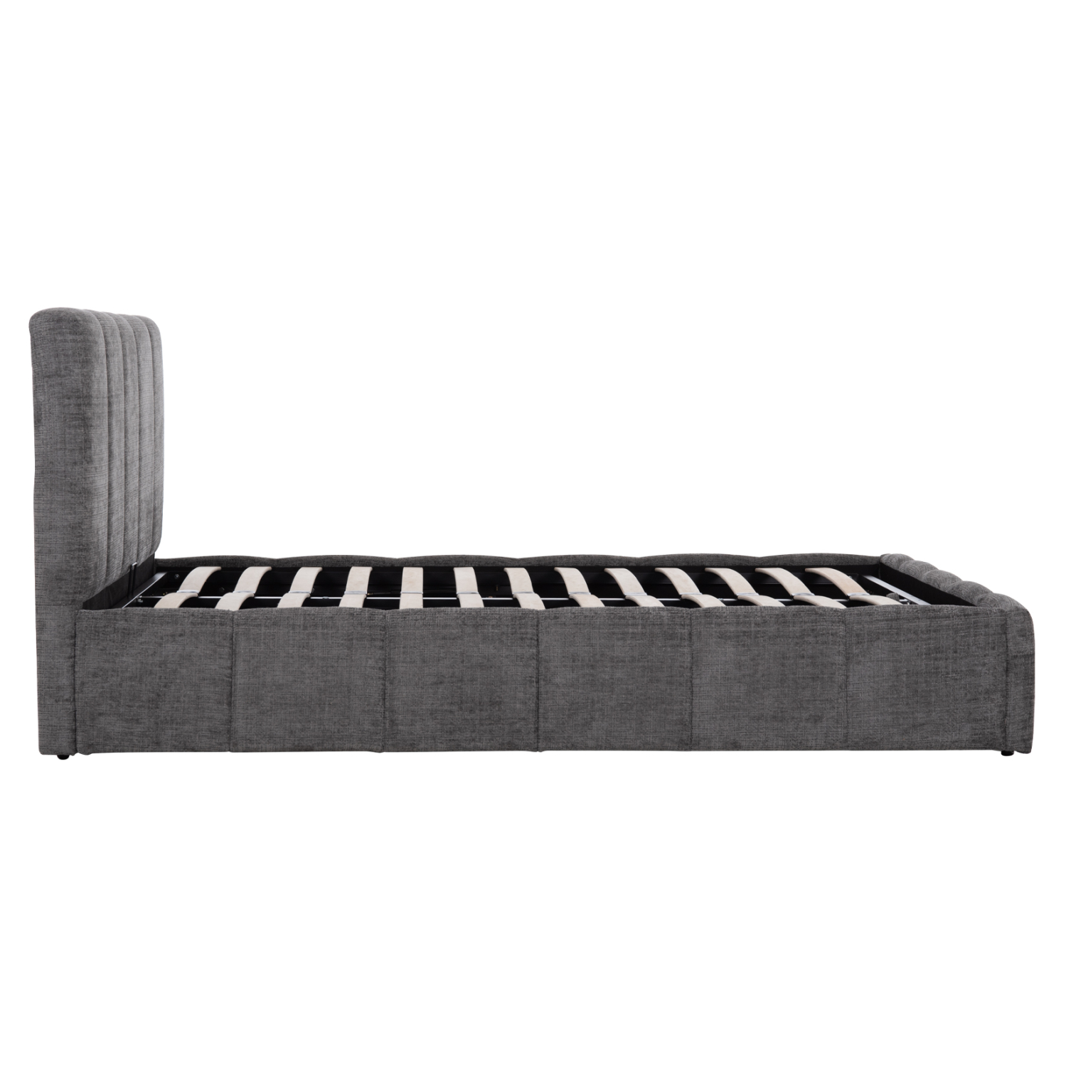 ΚΡΕΒΑΤΙ ΔΙΠΛΟ ΜΕ ΑΠΟΘ.ΧΩΡΟ ENYA ΓΚΡΙ ΥΦΑΣΜΑ --ΓΙΑ ΣΤΡΩΜΑ 160x200εκ 5
