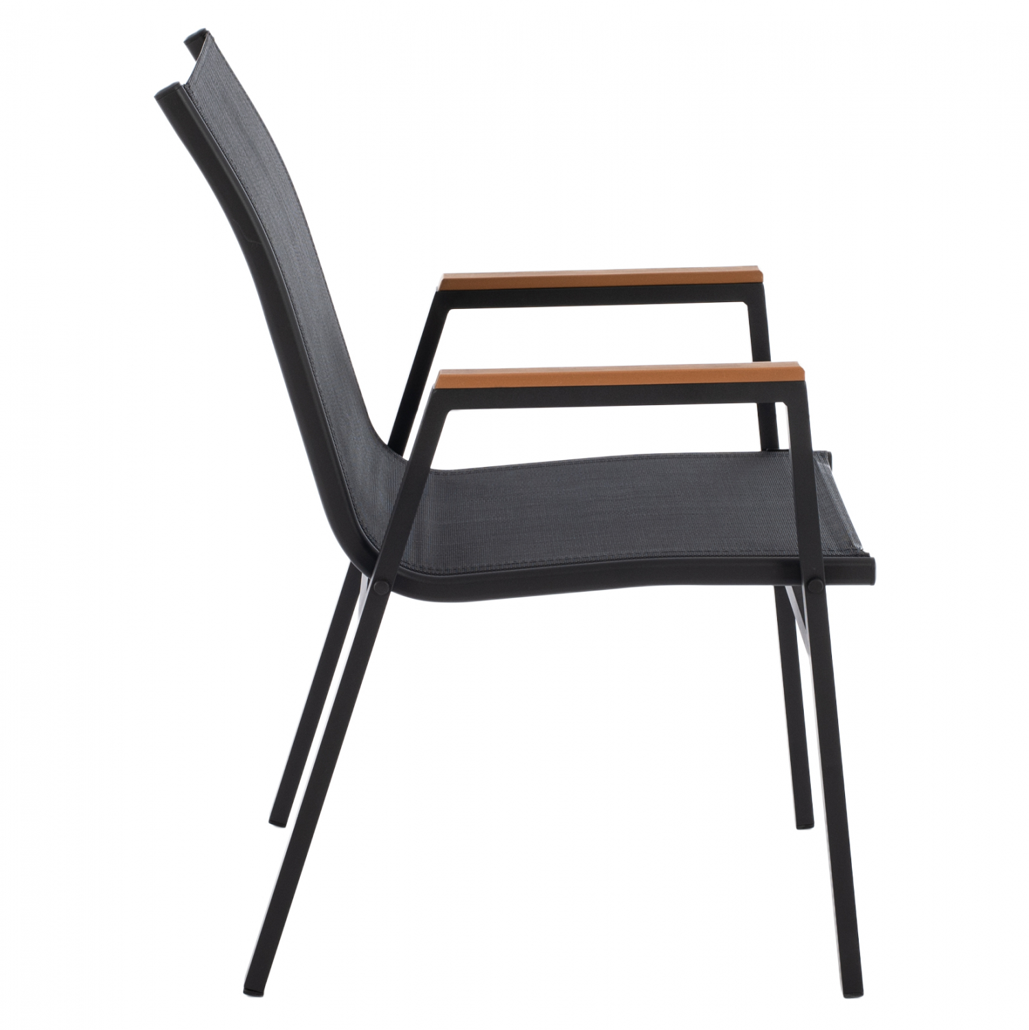 ΠΟΛΥΘΡΟΝΑ ΑΛΟΥΜΙΝΙΟΥ SHYLA ΜΑΥΡΗ ΜΕ TEXTILENE ΜΑΥΡΟ & POLYWOOD 53x67x86 εκ. 4
