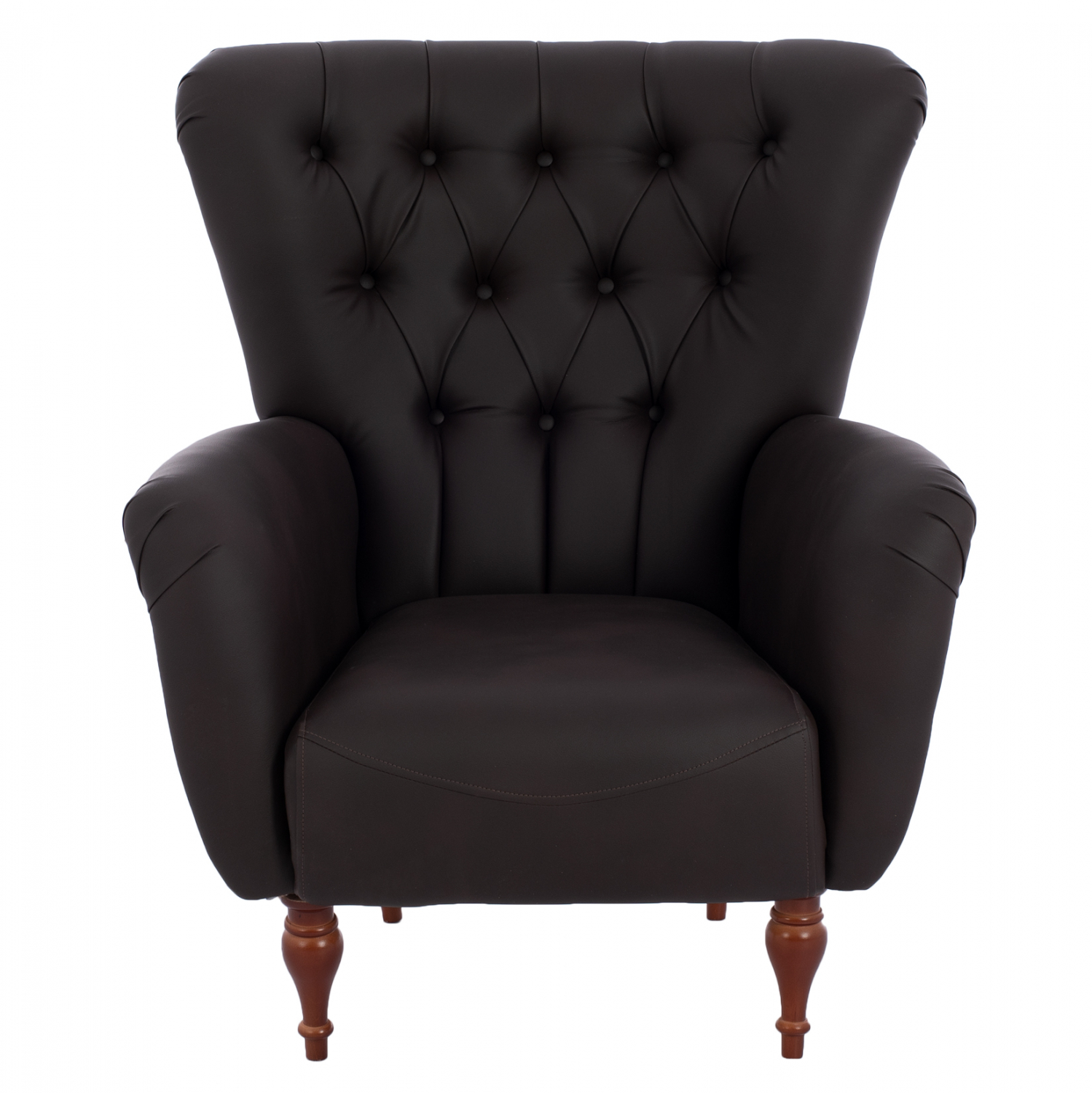ΠΟΛΥΘΡΟΝΑ ΜΠΕΡΖΕΡΑ Τ. CHESTERFIELD ΣΕ ΧΡΩΜΑ ΚΑΦΕ 87x88x100 εκ. 3