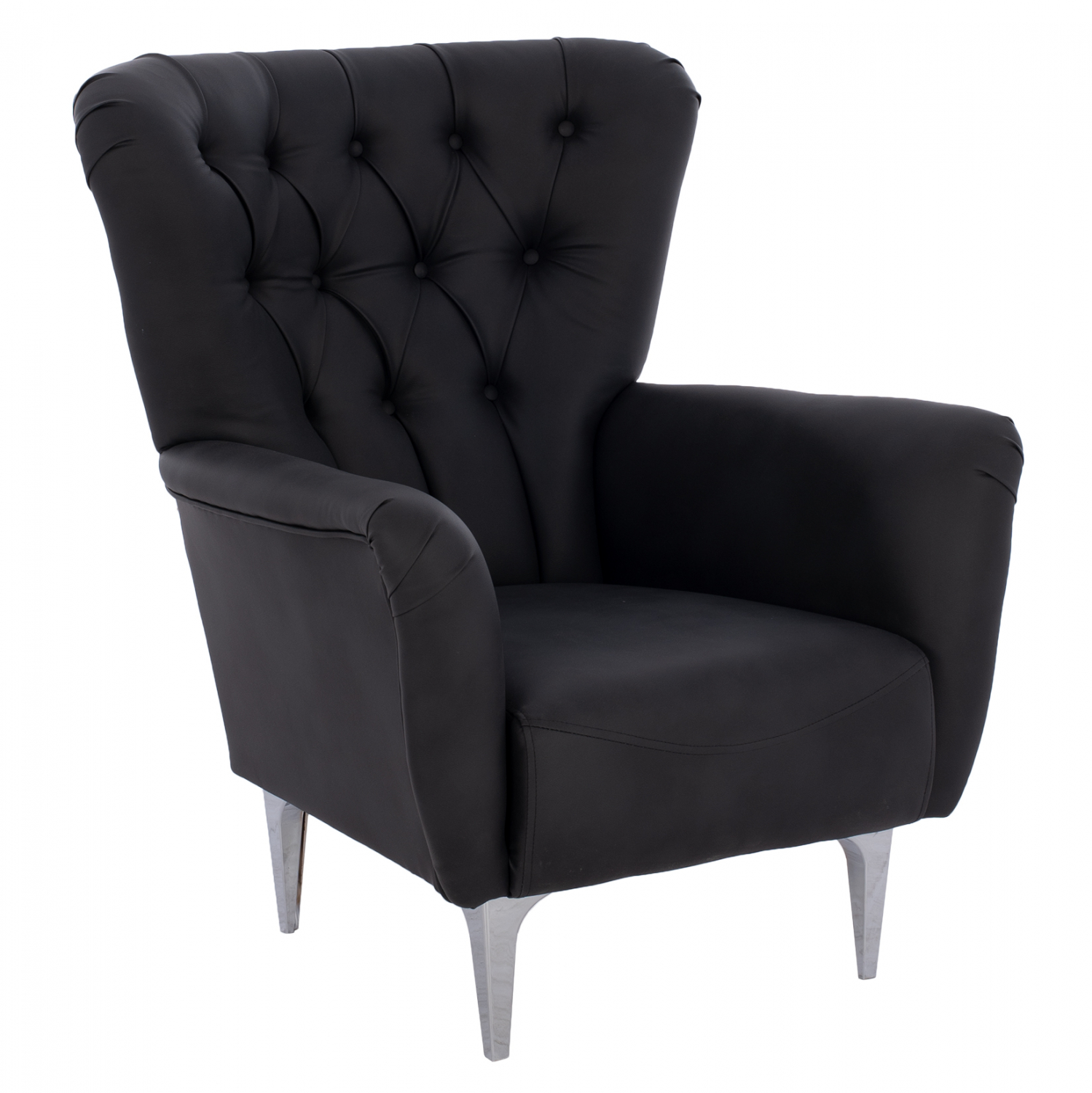 ΠΟΛΥΘΡΟΝΑ ΜΠΕΡΖΕΡΑ Τ. CHESTERFIELD ΣΕ ΧΡΩΜΑ ΜΑΥΡΟ 87x88x100 εκ. 1