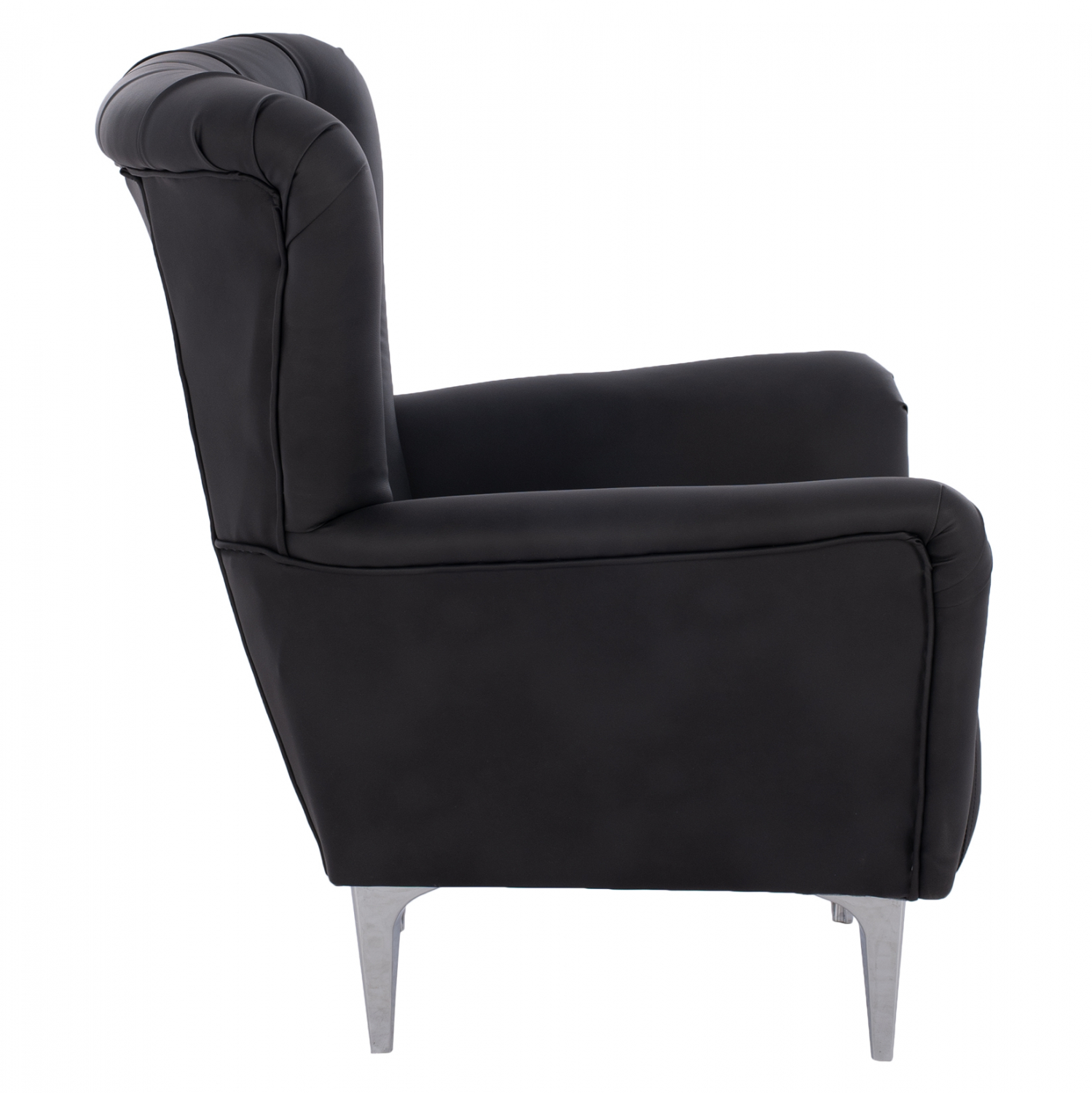 ΠΟΛΥΘΡΟΝΑ ΜΠΕΡΖΕΡΑ Τ. CHESTERFIELD ΣΕ ΧΡΩΜΑ ΜΑΥΡΟ 87x88x100 εκ. 4