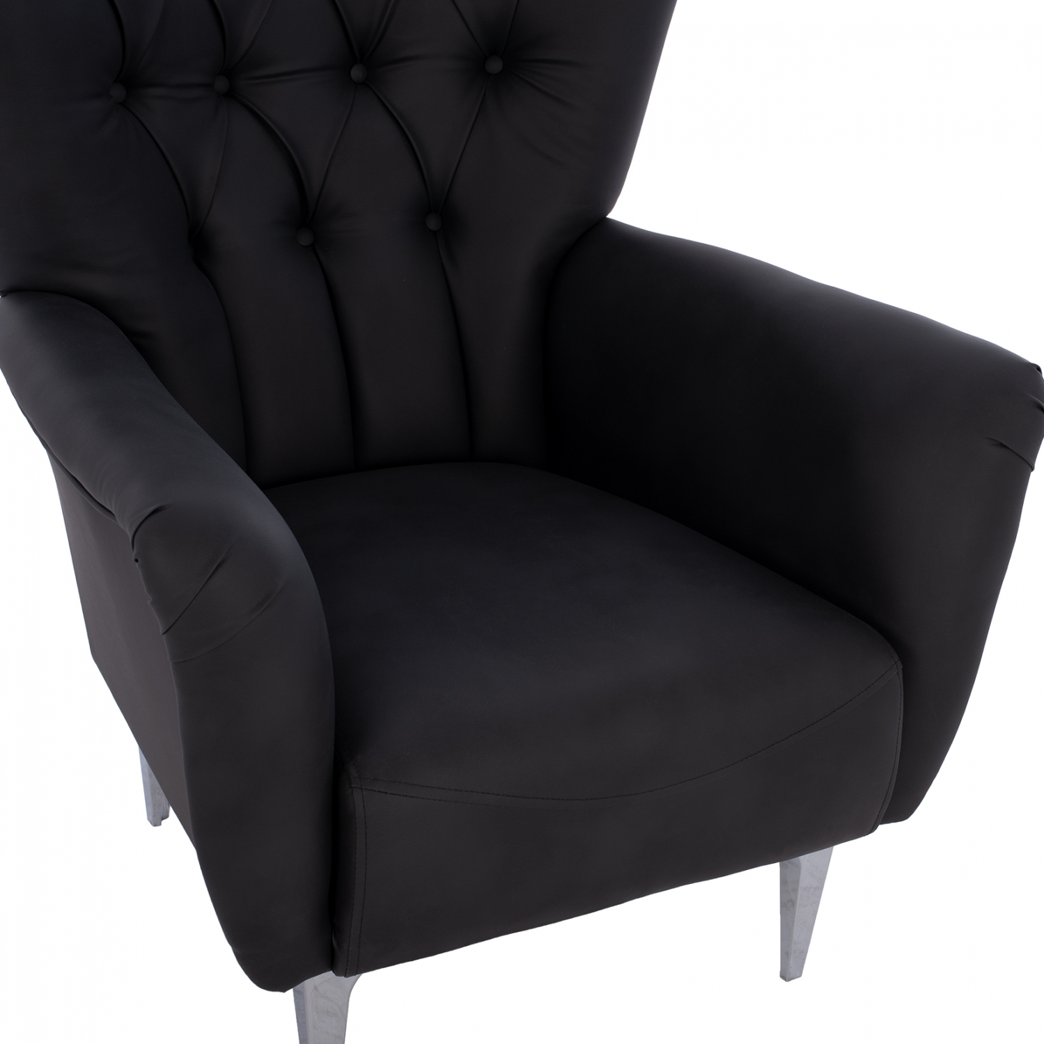 ΠΟΛΥΘΡΟΝΑ ΜΠΕΡΖΕΡΑ Τ. CHESTERFIELD ΣΕ ΧΡΩΜΑ ΜΑΥΡΟ 87x88x100 εκ. 8