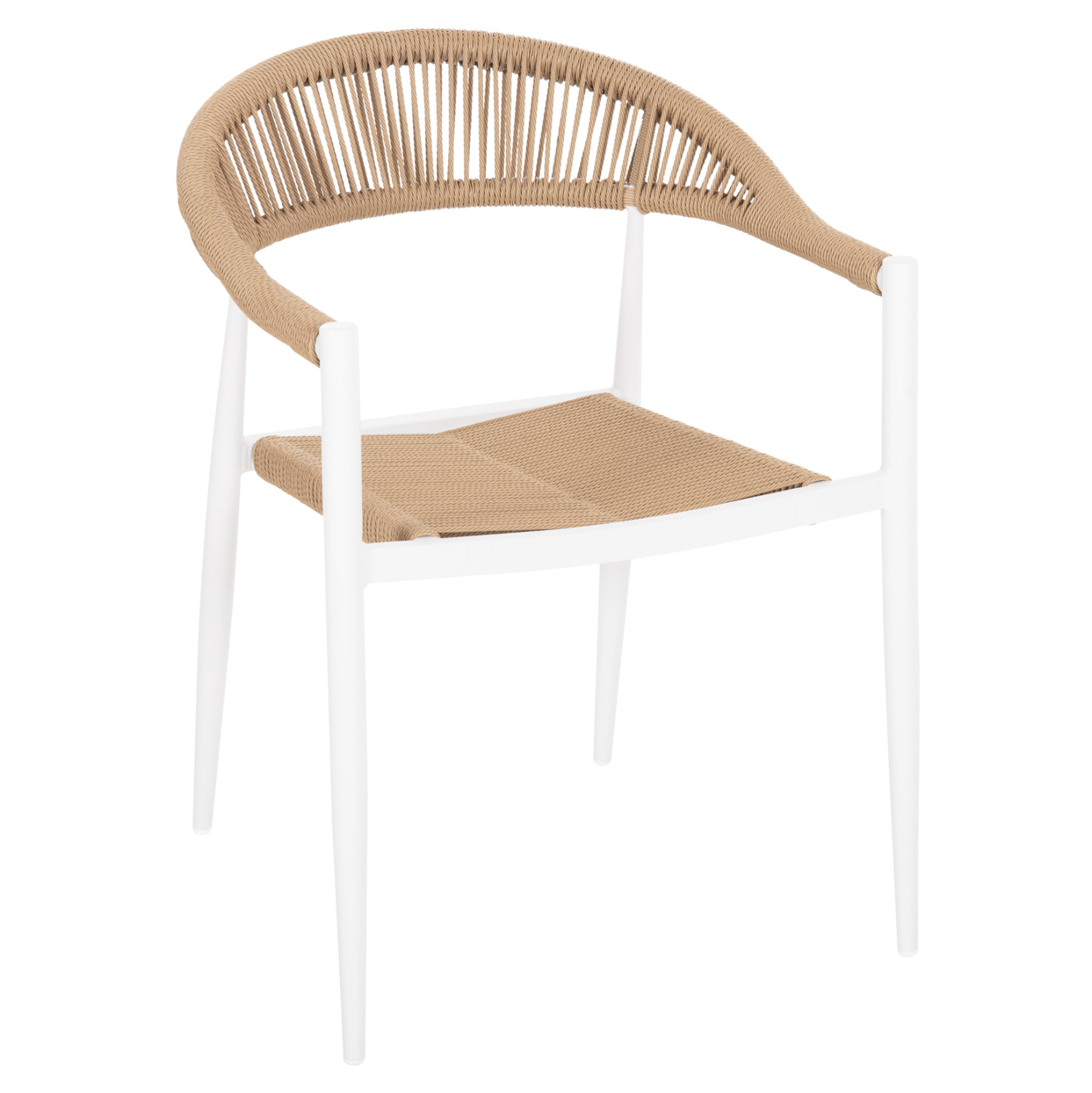 ΠΟΛΥΘΡΟΝΑ ΑΛΟΥΜΙΝΙΟΥ GRET HM5854.01 ΛΕΥΚΗ PE RATTAN ΜΠΕΖ 56x55,5x78Υεκ. 1