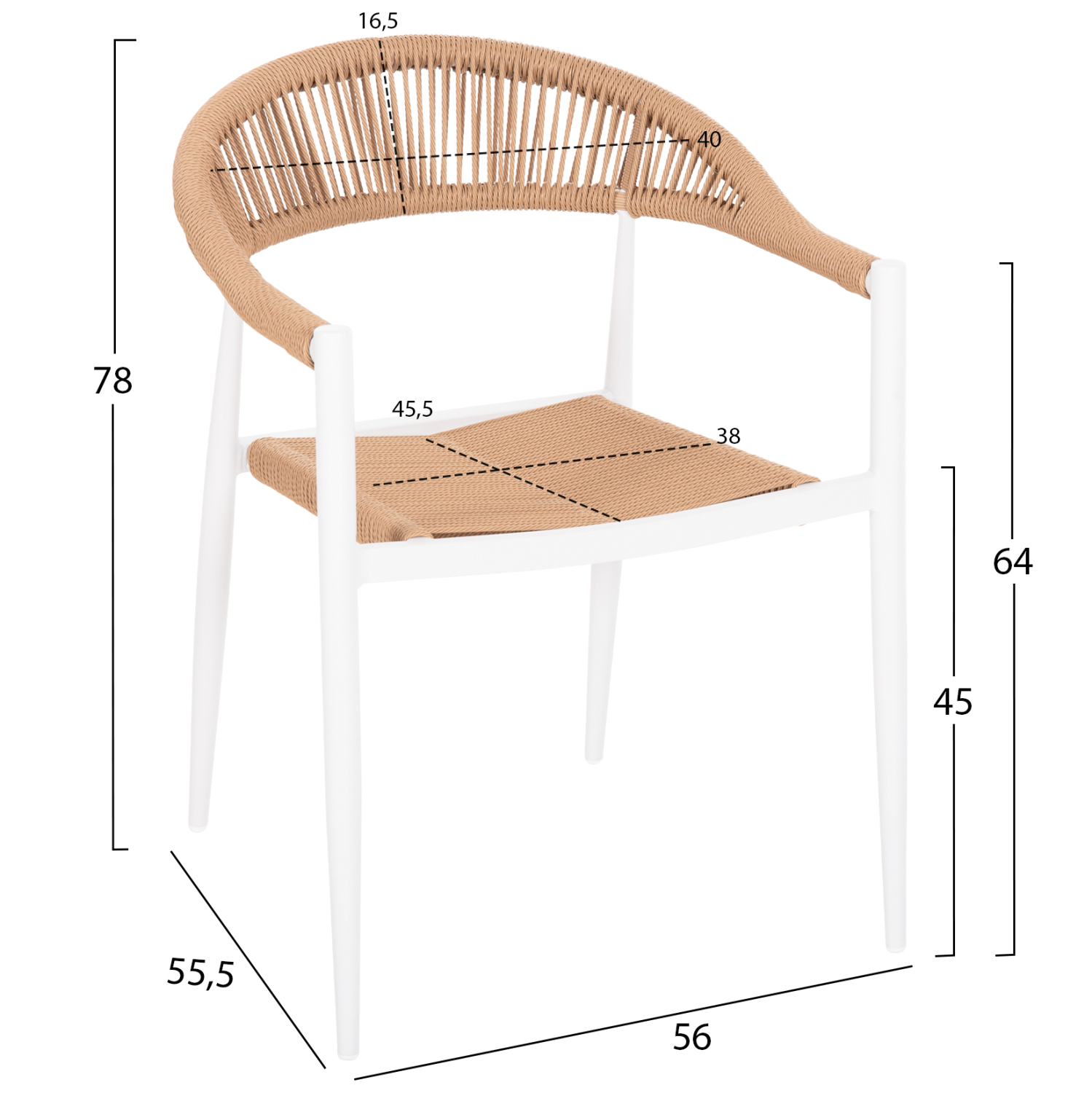 ΠΟΛΥΘΡΟΝΑ ΑΛΟΥΜΙΝΙΟΥ GRET HM5854.01 ΛΕΥΚΗ PE RATTAN ΜΠΕΖ 56x55,5x78Υεκ. 2