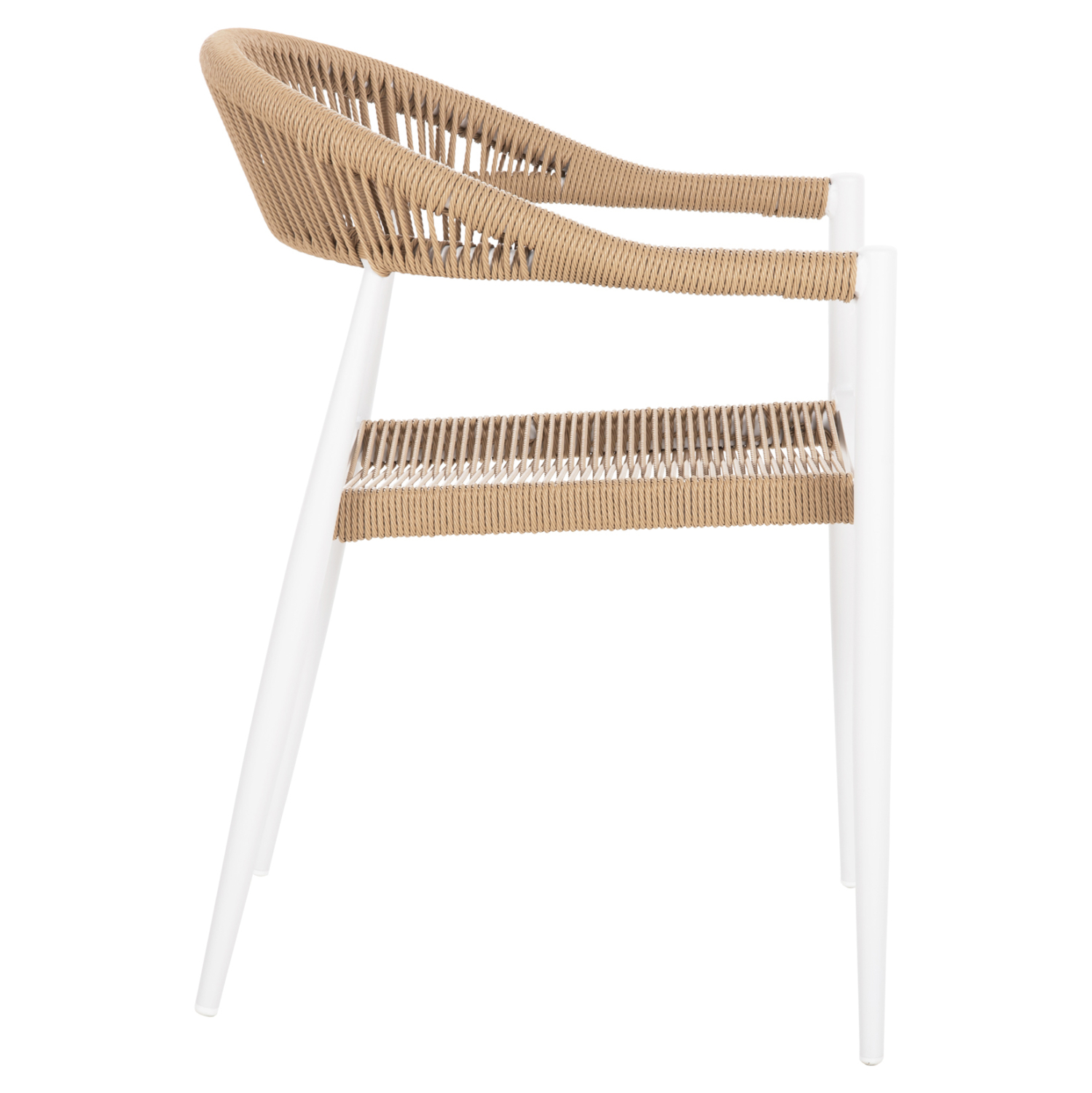 ΠΟΛΥΘΡΟΝΑ ΑΛΟΥΜΙΝΙΟΥ GRET HM5854.01 ΛΕΥΚΗ PE RATTAN ΜΠΕΖ 56x55,5x78Υεκ. 4