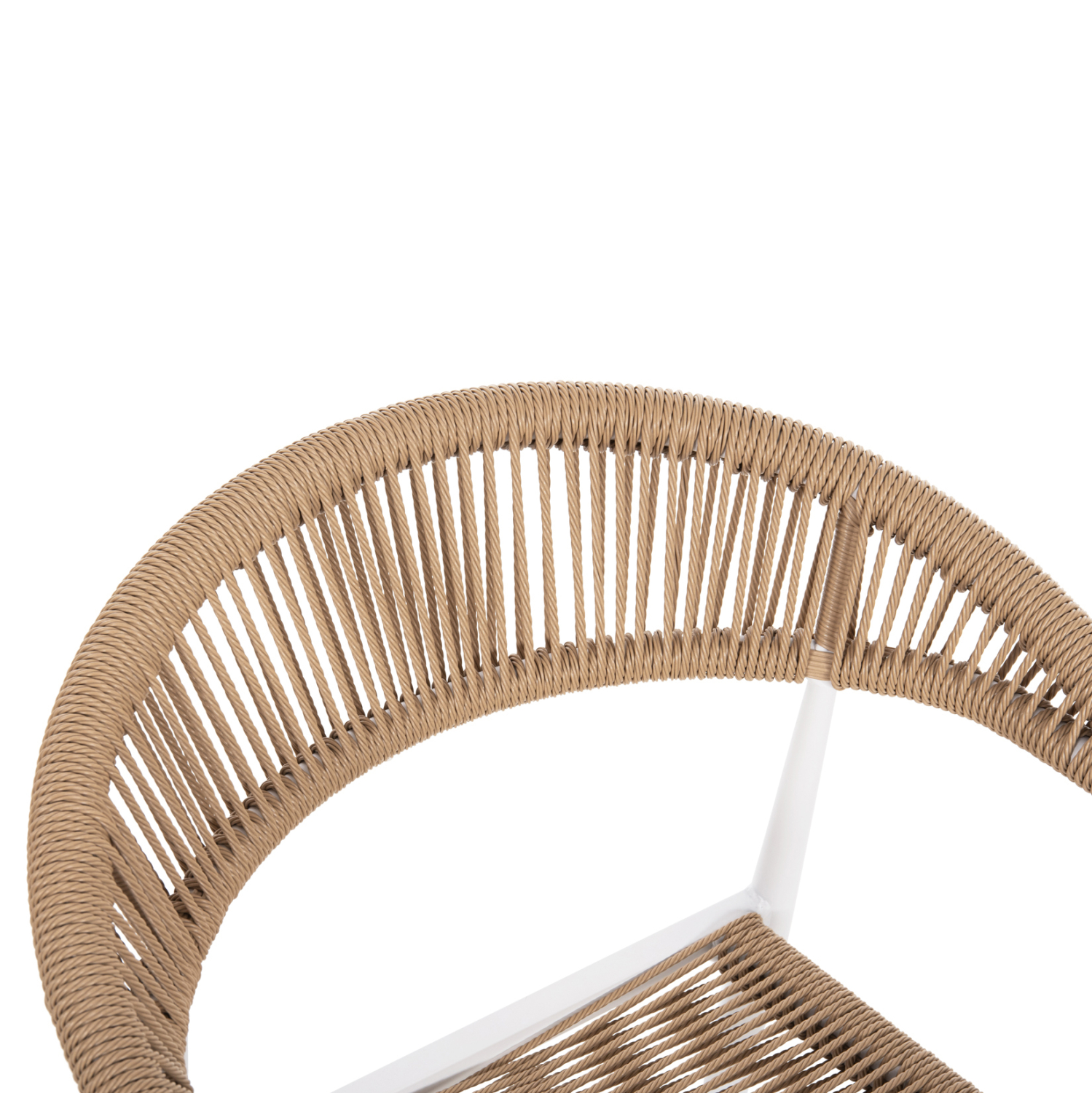 ΠΟΛΥΘΡΟΝΑ ΑΛΟΥΜΙΝΙΟΥ GRET HM5854.01 ΛΕΥΚΗ PE RATTAN ΜΠΕΖ 56x55,5x78Υεκ. 7