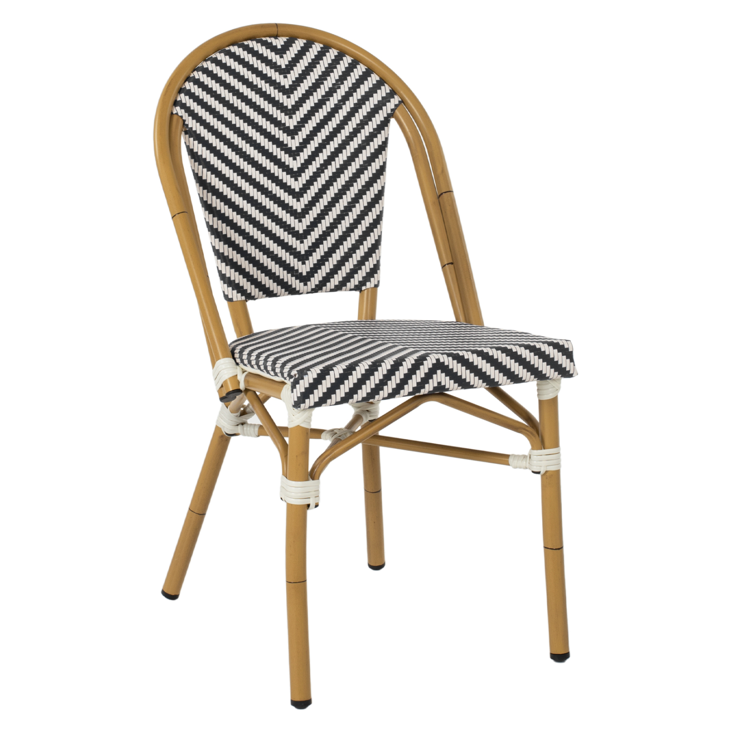 ΚΑΡΕΚΛΑ BAMBOO LOOK ΜΑΥΡΟ-ΛΕΥΚΟ 46x56x88Y εκ. 1
