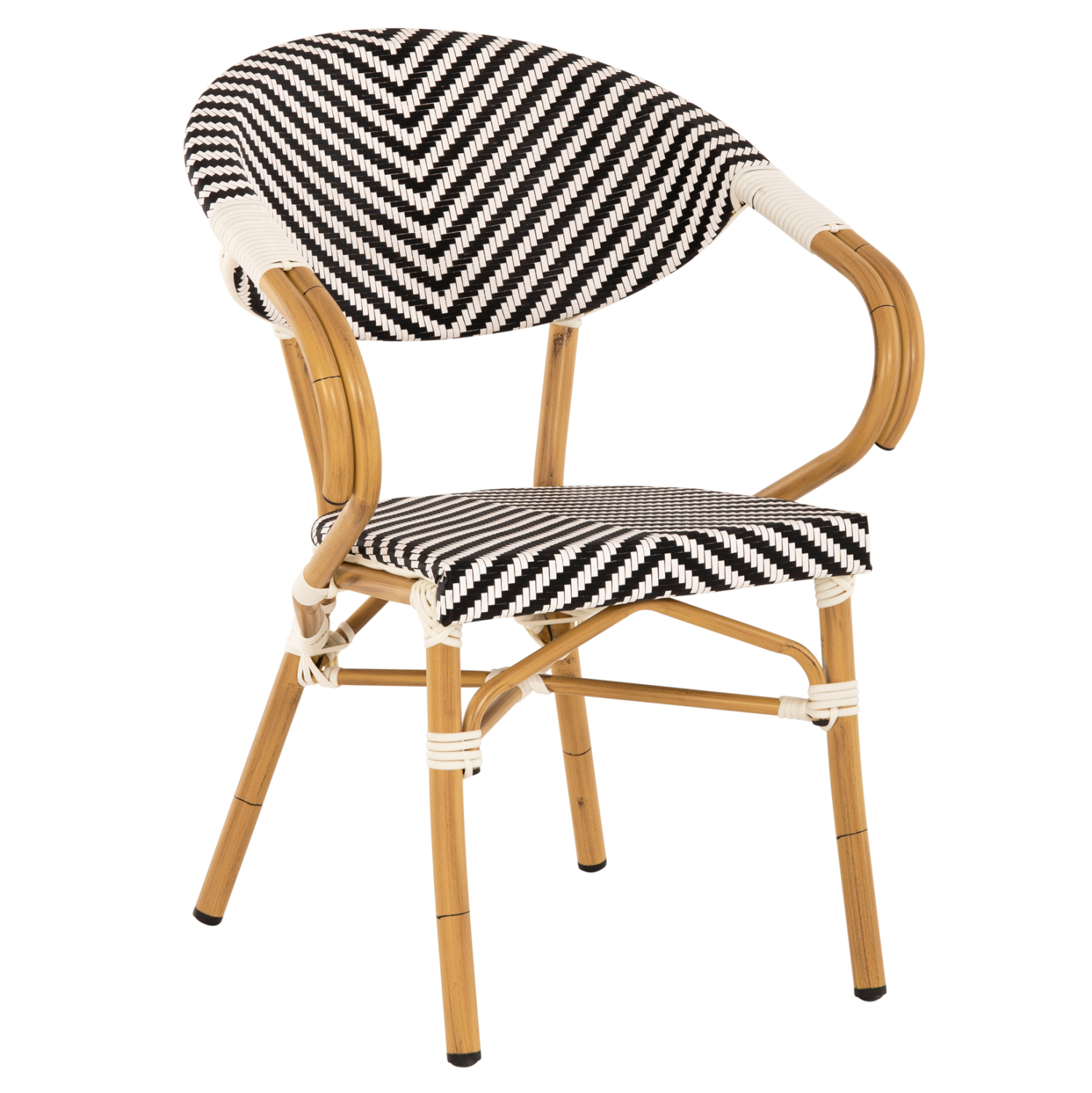 ΠΟΛΥΘΡΟΝΑ BAMBOO LOOK ΜΑΥΡΟ-ΛΕΥΚΟ 57x55x82 εκ. 1