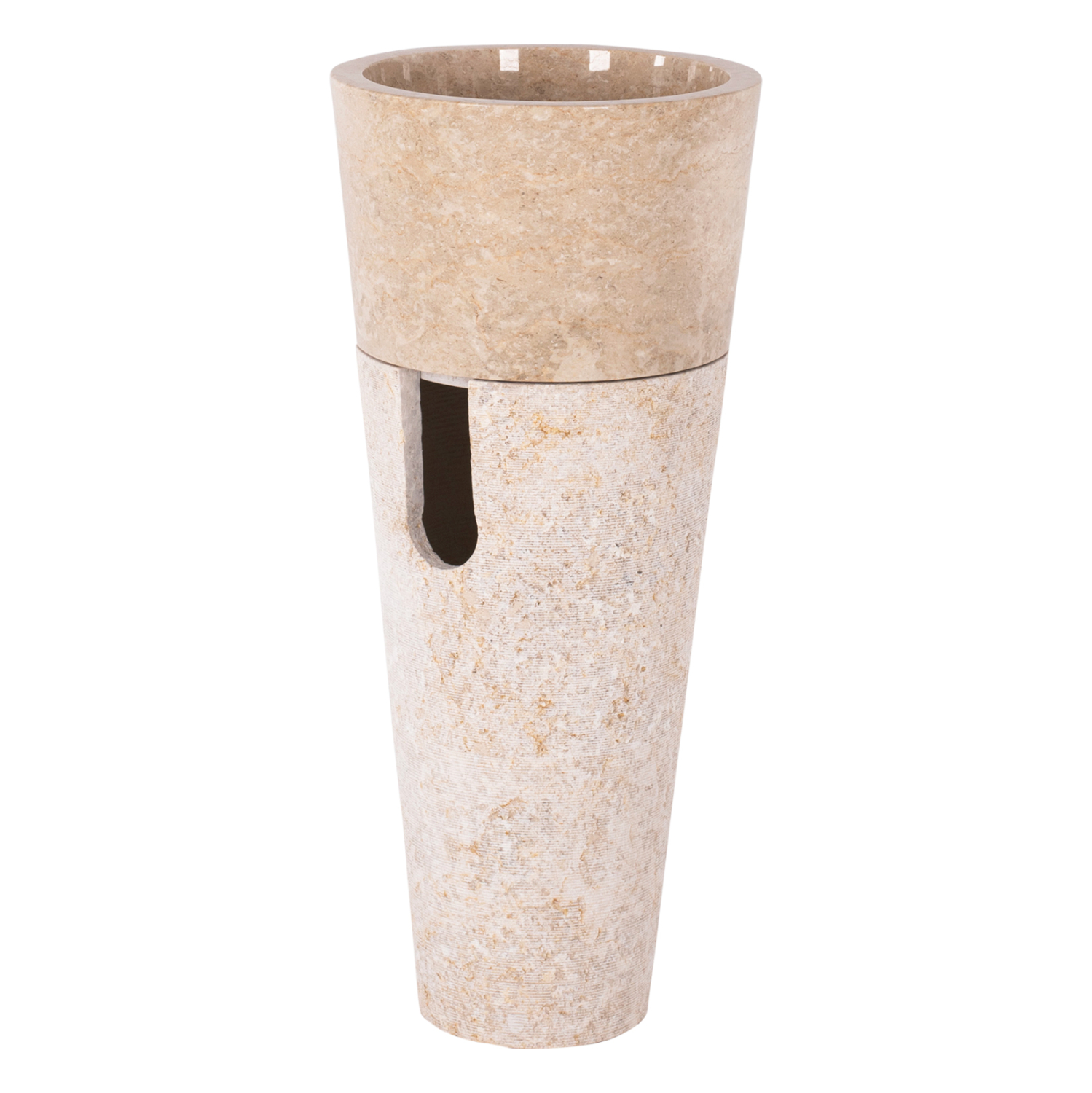 ΝΙΠΤΗΡΑΣ ΜΑΡΜΑΡΙΝΟΣ CONE SINK CREME WHITE Φ40x90Y εκ. 1