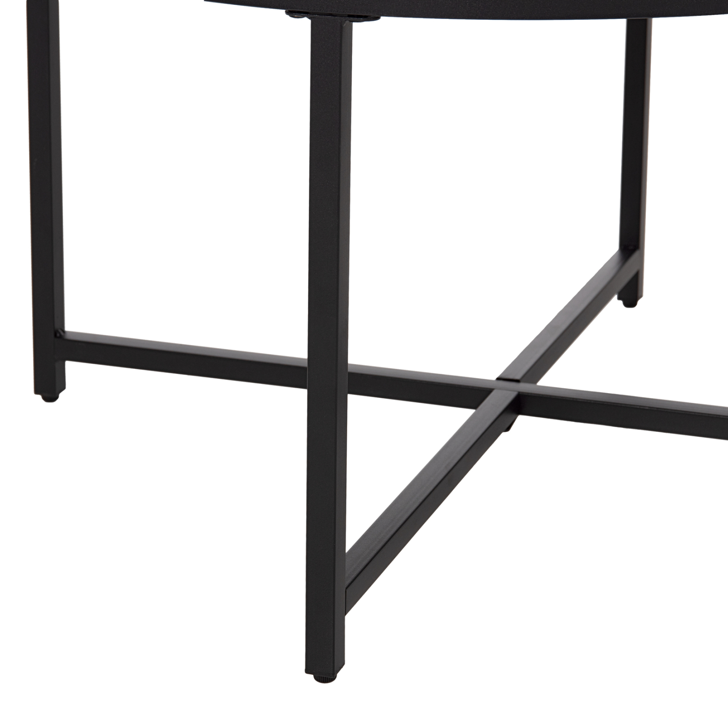 ΤΡΑΠΕΖΙ ΣΑΛΟΝΙΟΥ BLACK MARBLE ΜΕΛΑΜΙΝΗ-ΜΑΥΡΗ ΜΕΤΑΛΛΙΚΗ ΒΑΣΗ Φ80x48,5Yεκ. 4