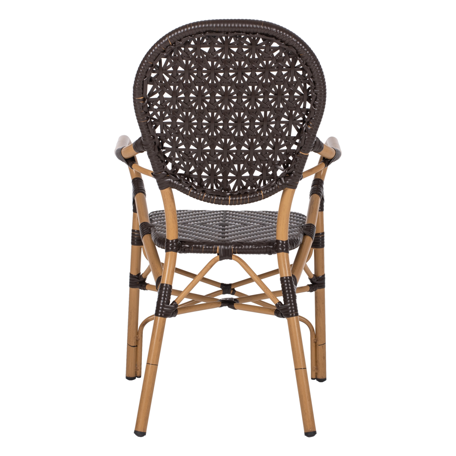 ΠΟΛΥΘΡΟΝΑ ΑΛΟΥΜΙΝΙΟΥ BAMBOO LOOK ΚΑΦΕ ΚΑΙ ΚΑΦΕ PE RATTAN 56x62x95Yεκ. 6