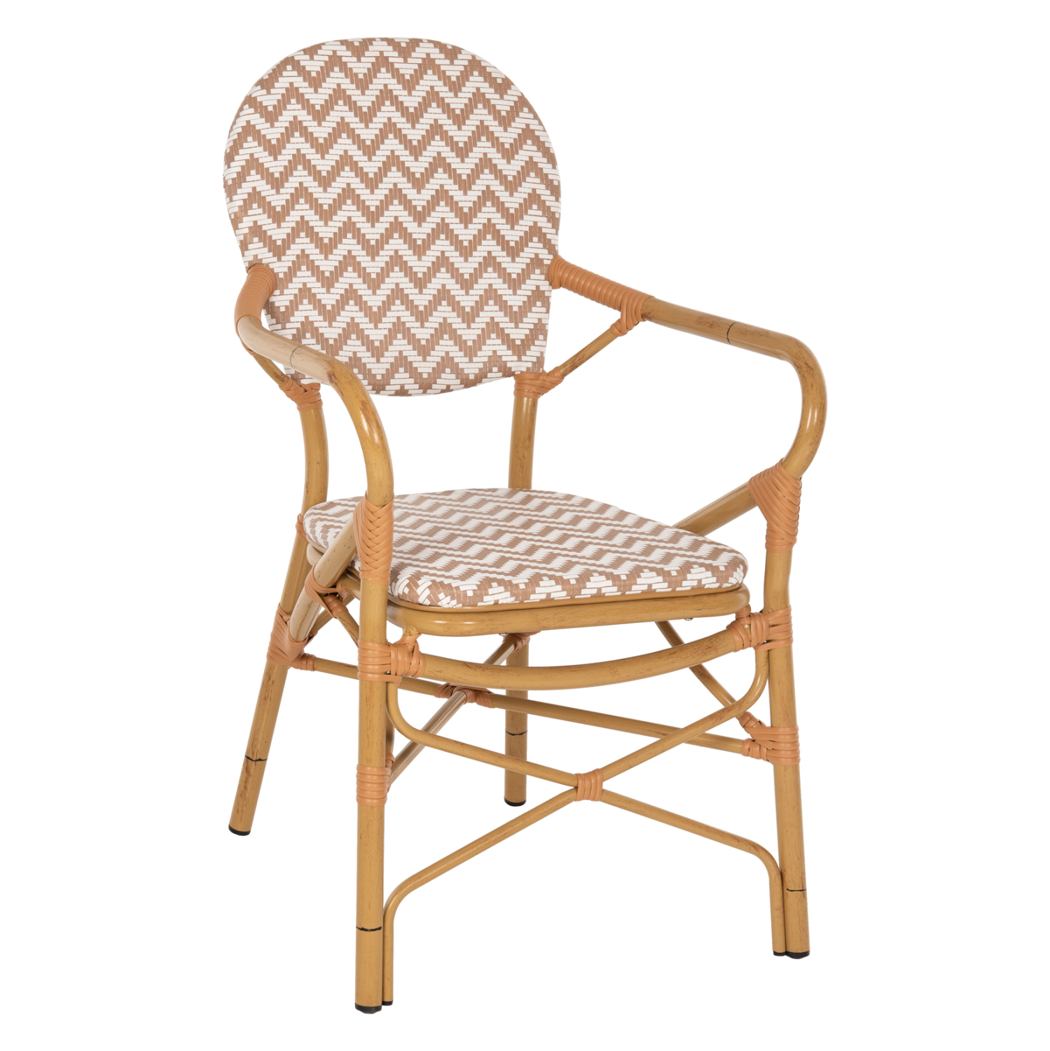ΠΟΛΥΘΡΟΝΑ ΑΛΟΥΜΙΝΙΟΥ BAMBOO LOOK ΦΥΣΙΚΟ - ΛΕΥΚΟ 55x58x95 εκ. 1