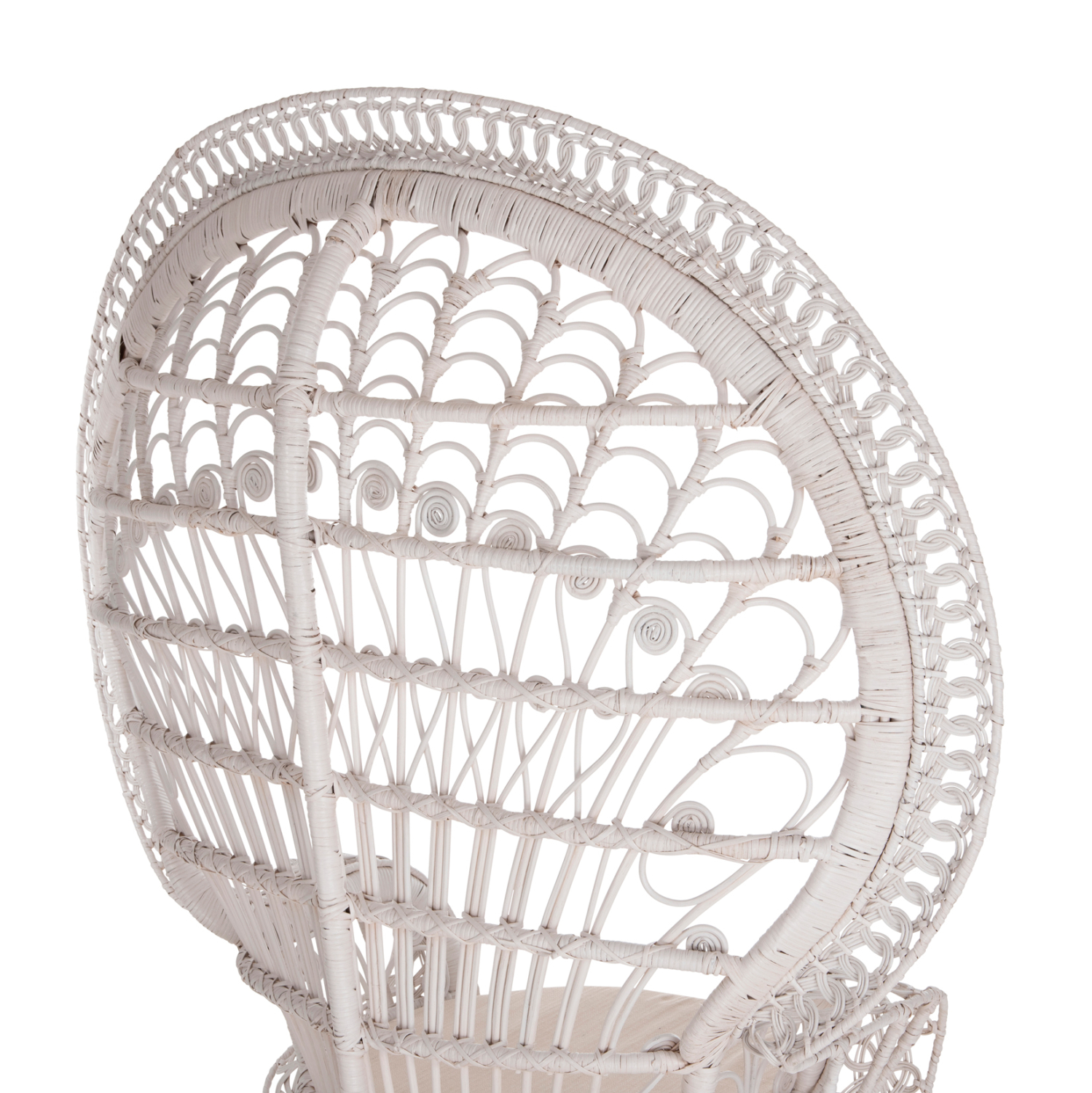 ΠΟΛΥΘΡΟΝΑ ROYAL PEACOCK HM9342.02 RATTAN ΣΕ ΛΕΥΚΟ-ΜΑΞΙΛΑΡΙ ΛΕΥΚΟ 114x72x150Yεκ. 10