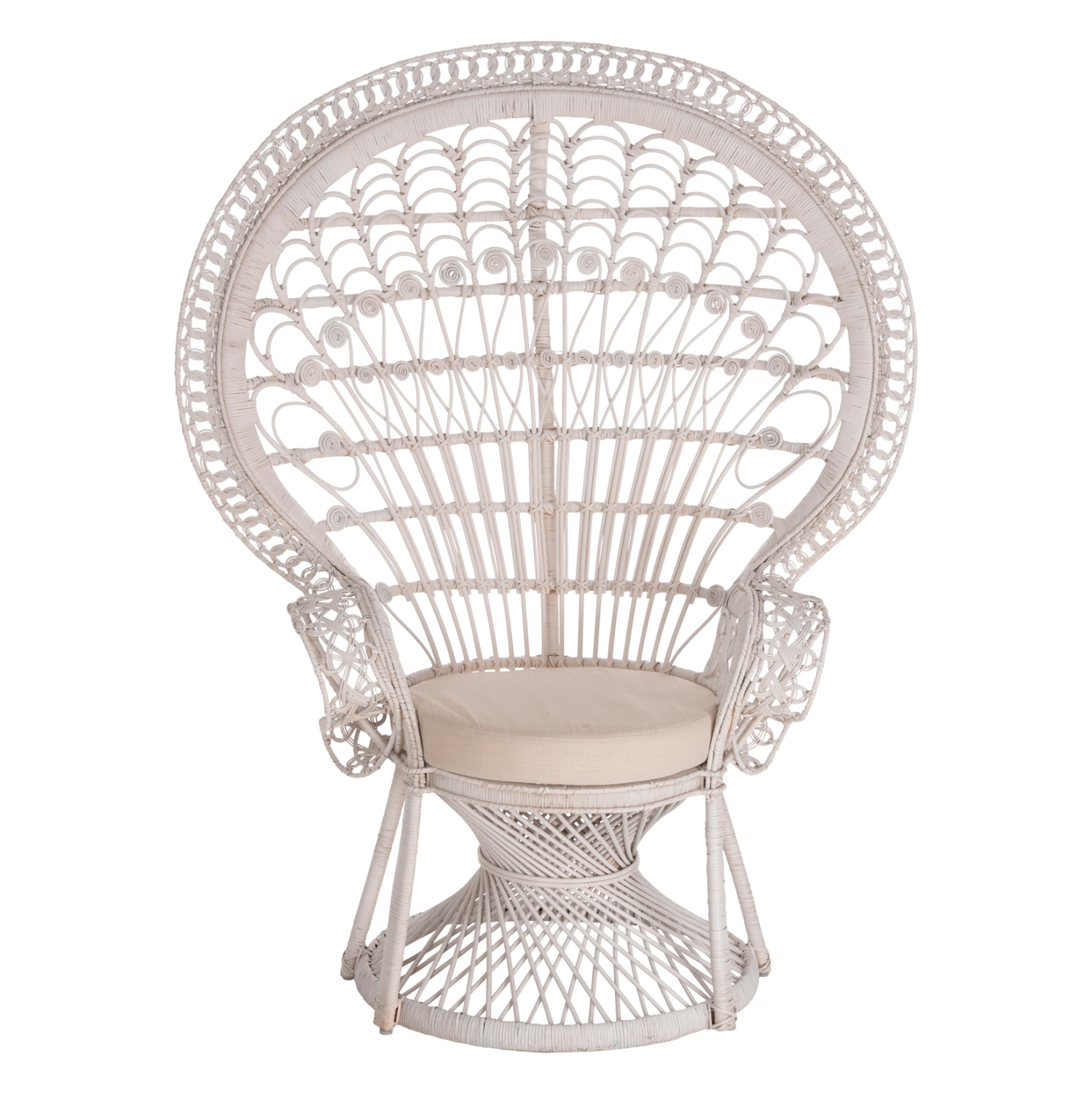 ΠΟΛΥΘΡΟΝΑ ROYAL PEACOCK HM9342.02 RATTAN ΣΕ ΛΕΥΚΟ-ΜΑΞΙΛΑΡΙ ΛΕΥΚΟ 114x72x150Yεκ. 3