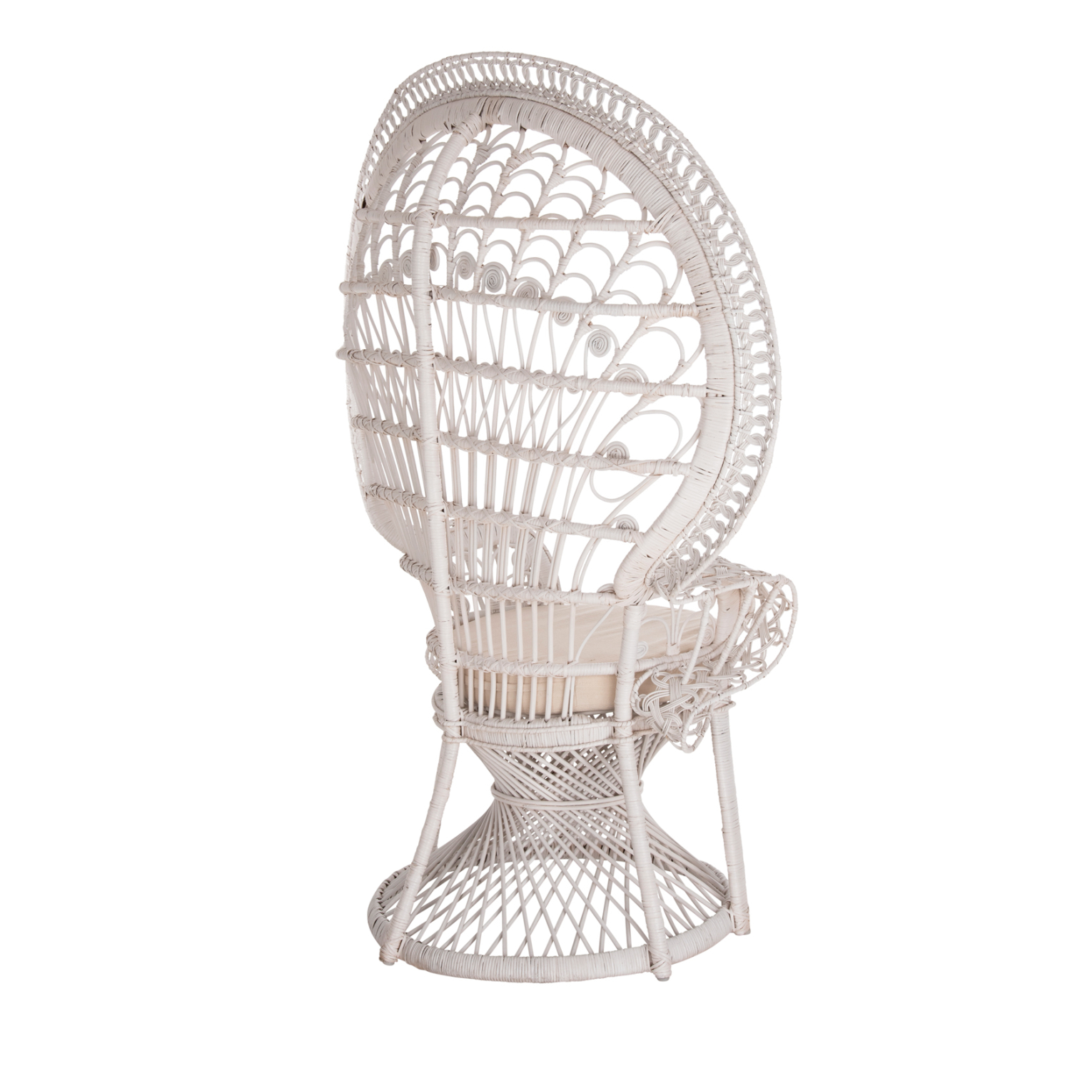 ΠΟΛΥΘΡΟΝΑ ROYAL PEACOCK HM9342.02 RATTAN ΣΕ ΛΕΥΚΟ-ΜΑΞΙΛΑΡΙ ΛΕΥΚΟ 114x72x150Yεκ. 5
